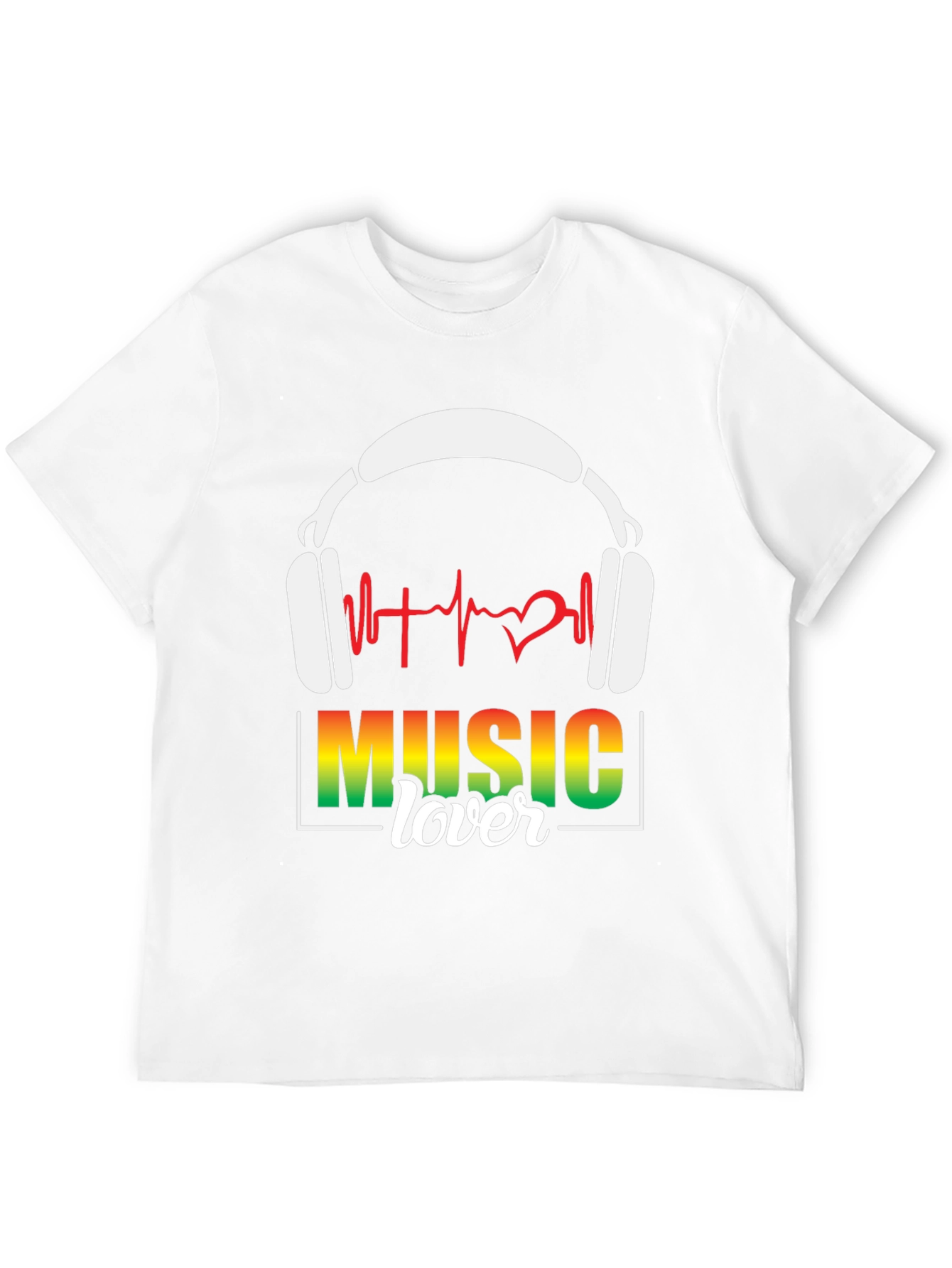 Music Lover Graphic T-Shirt Headphones Design