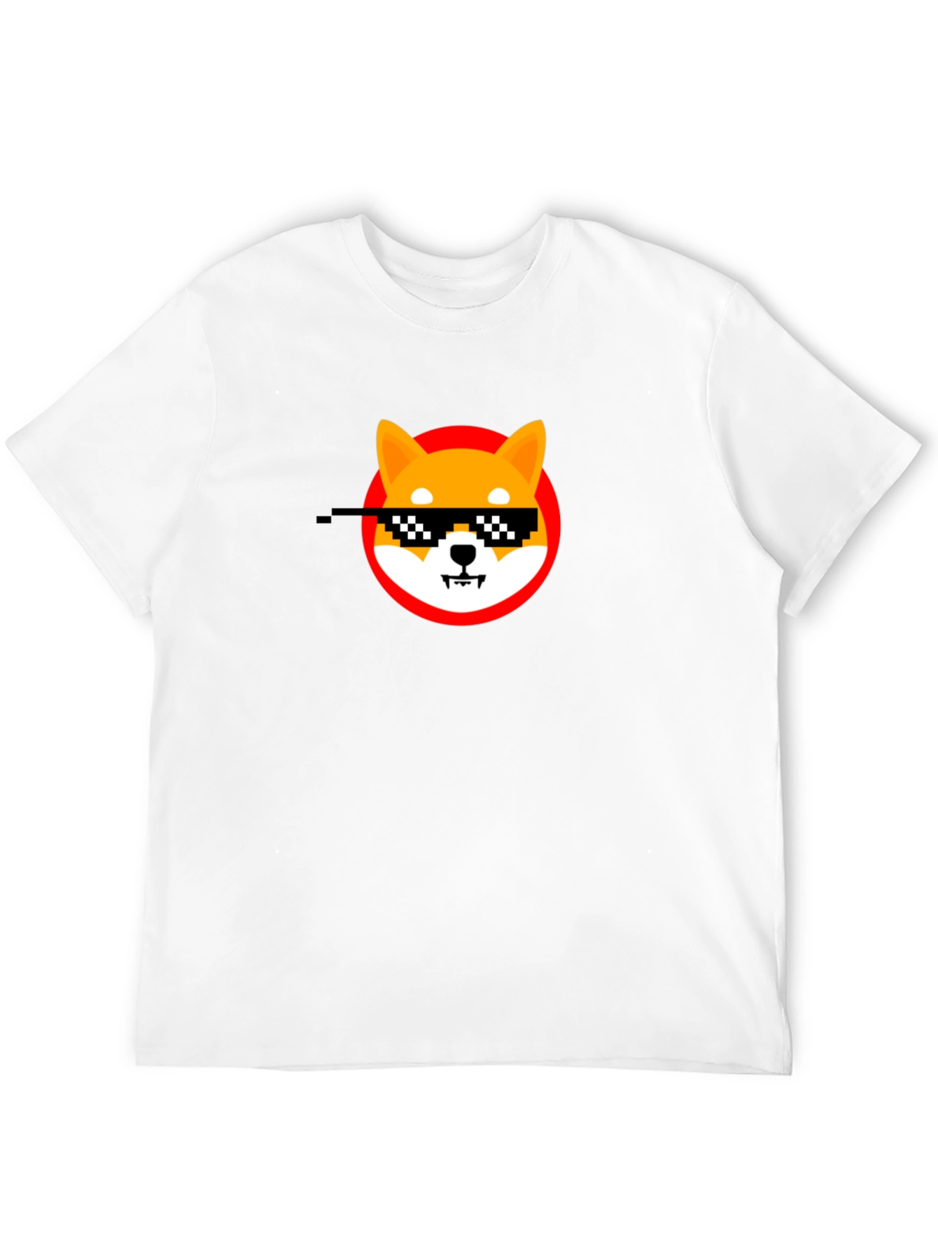 Shiba Inu Thug Life Meme Black T-Shirt