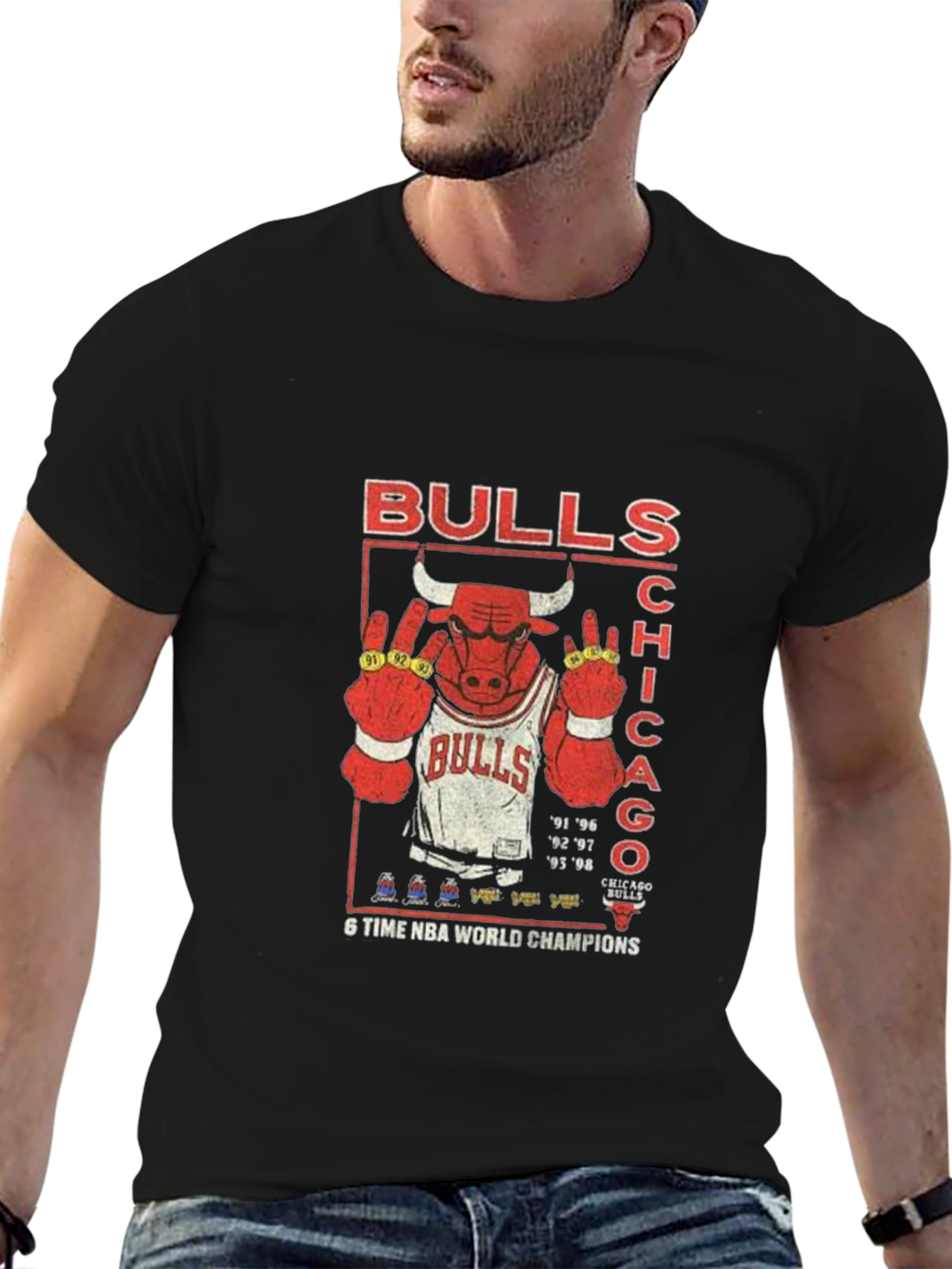 Chicago Bulls 6-Time NBA Champions T-Shirt