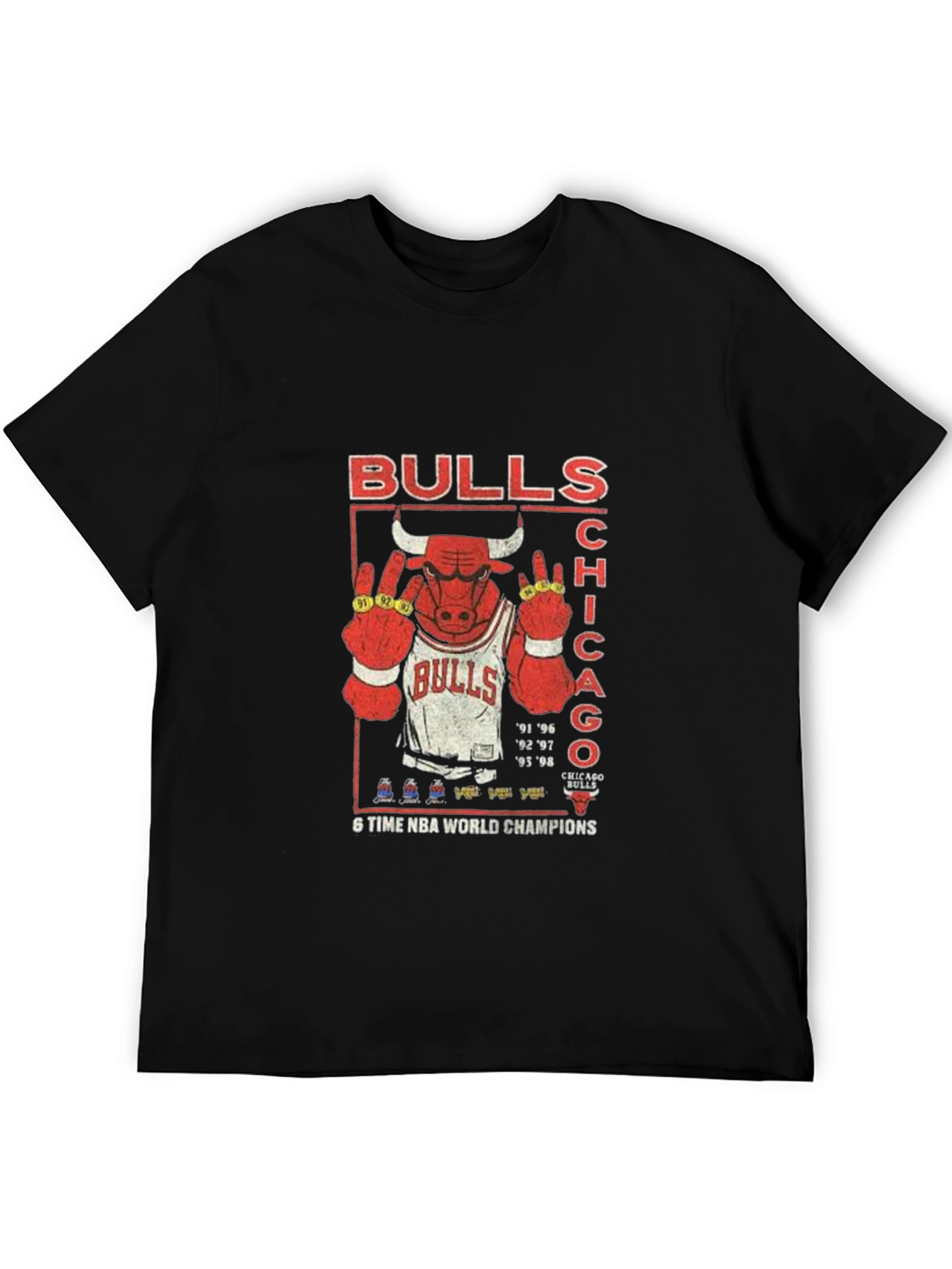 Chicago Bulls 6-Time NBA Champions T-Shirt