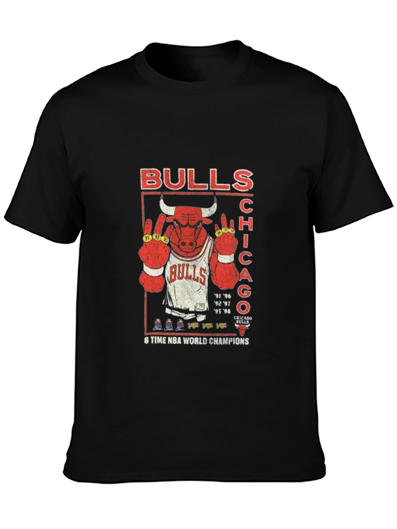 Chicago Bulls 6-Time NBA Champions T-Shirt