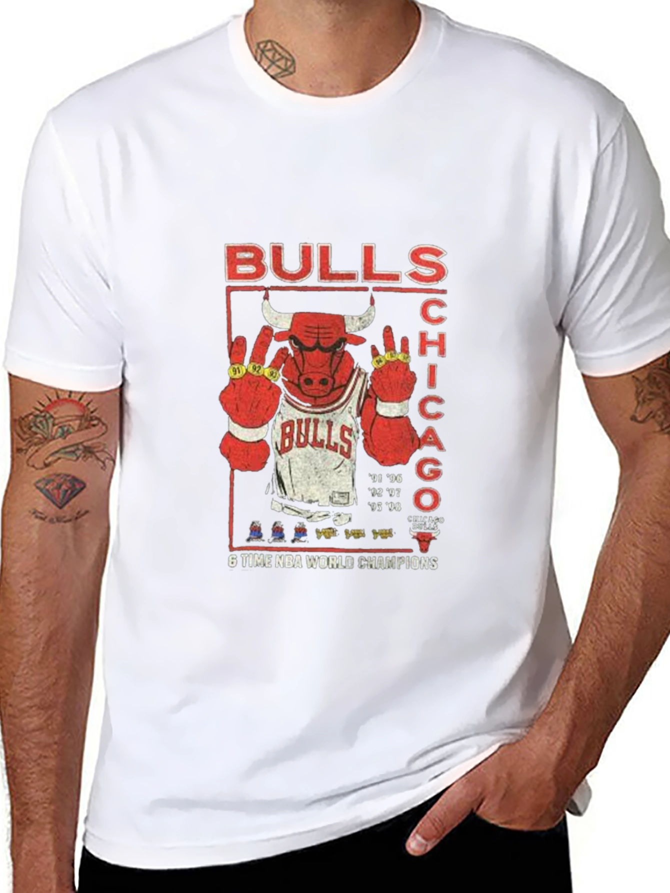 Chicago Bulls 6-Time NBA Champions T-Shirt