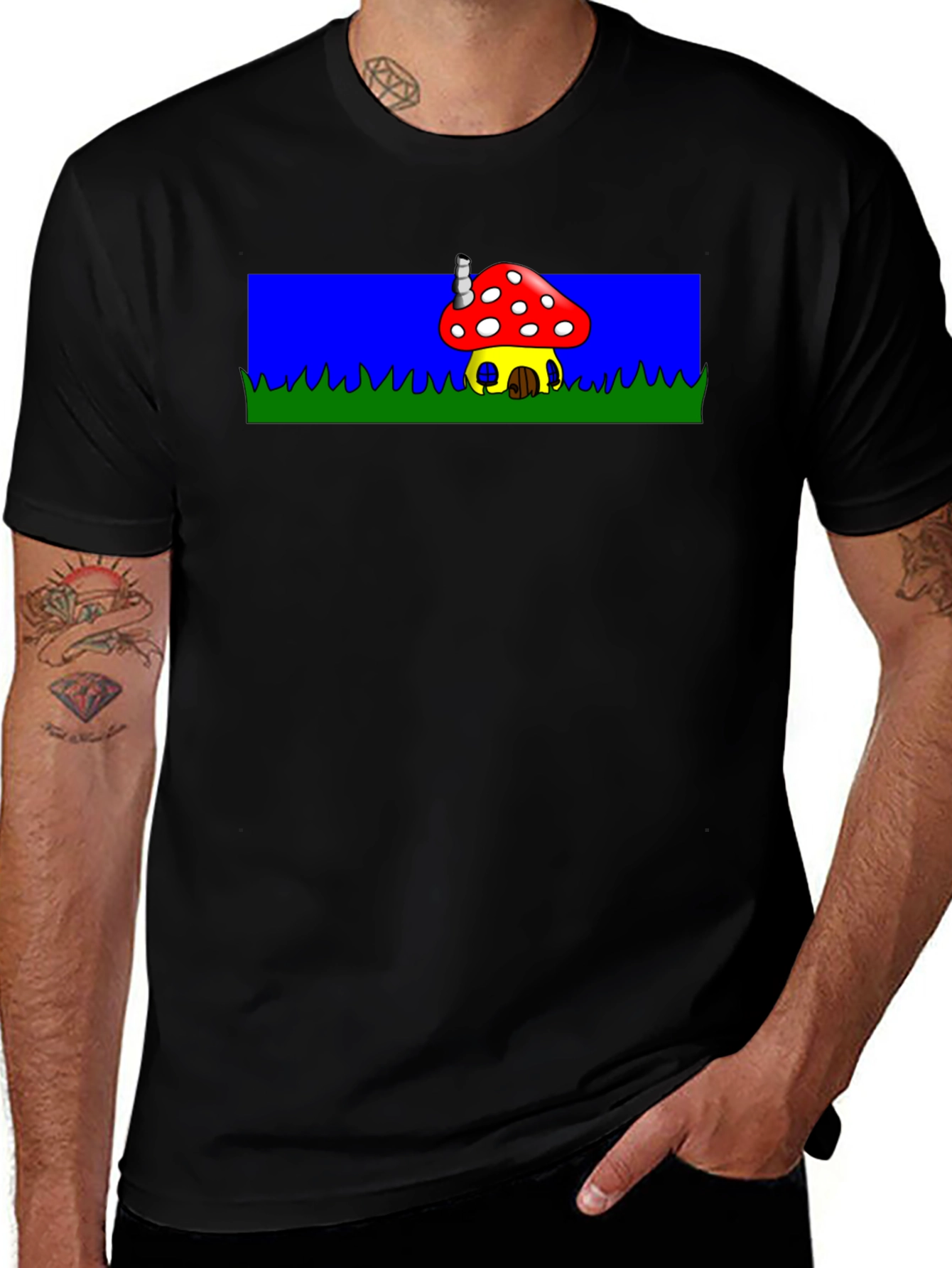 Mushroom House Graphic Tee - Fun & Unique!