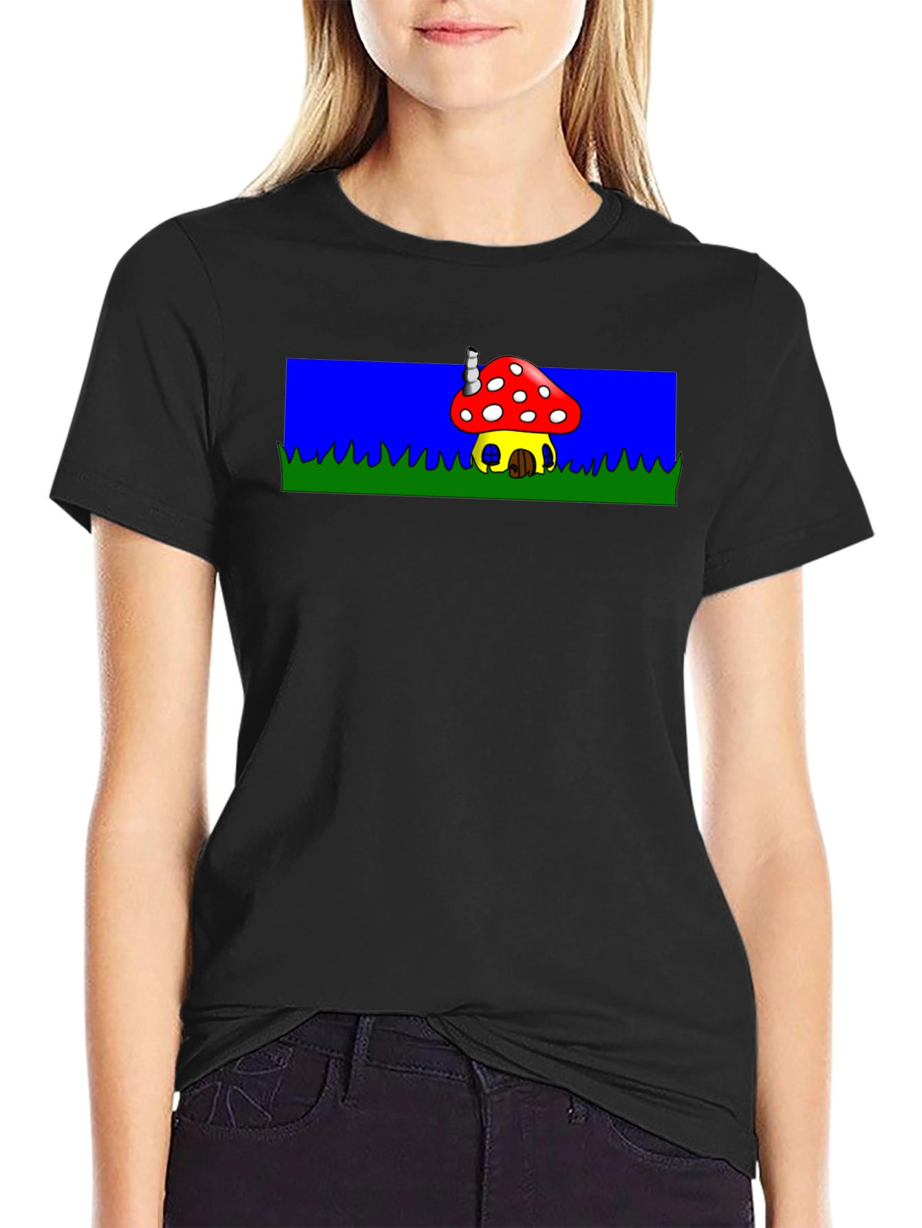 Mushroom House Graphic Tee - Fun & Unique!