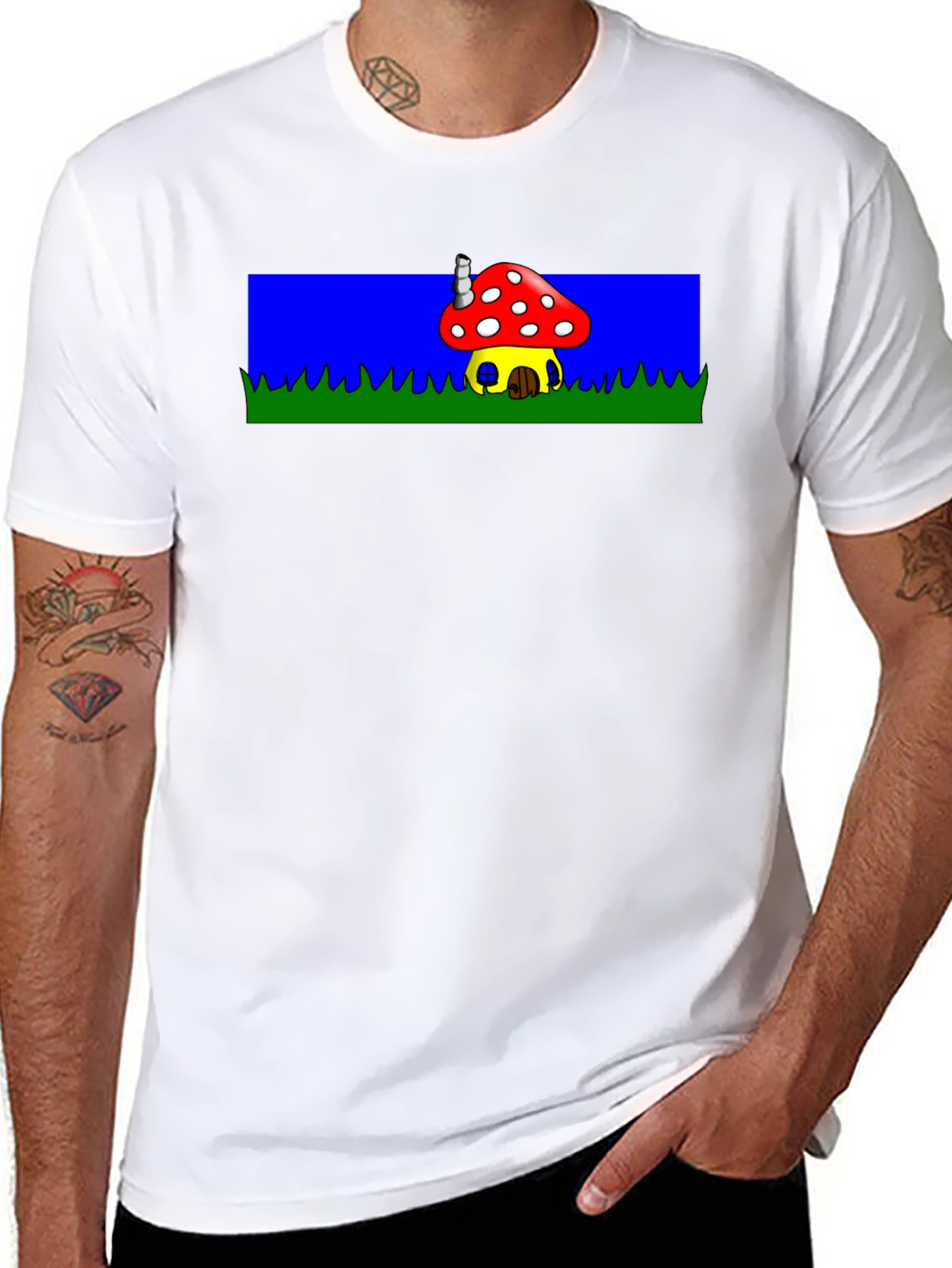 Mushroom House Graphic Tee - Fun & Unique!