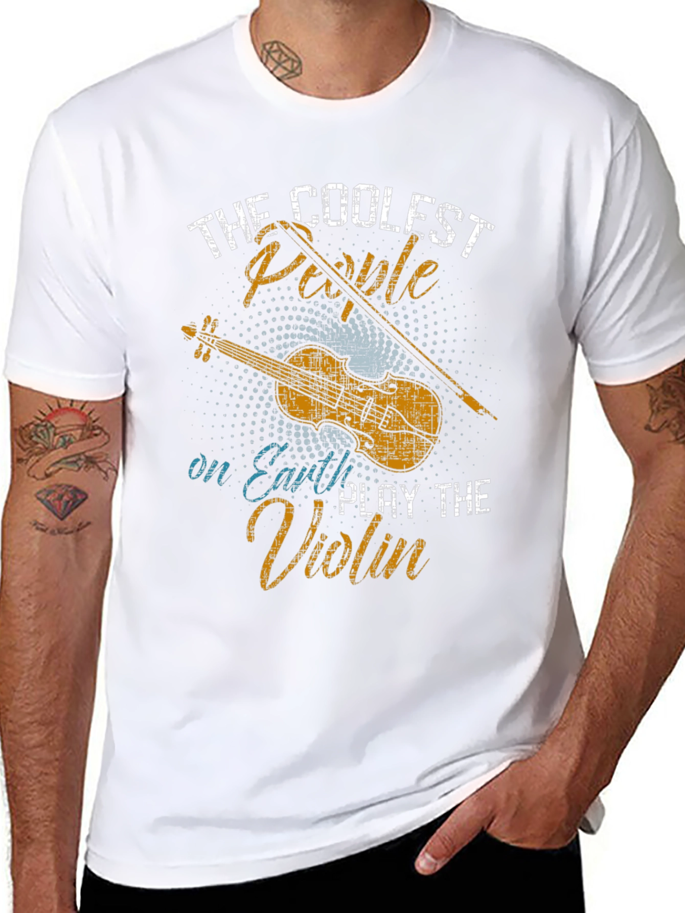 Coolest People Violin T-Shirt - Music Lover Tee