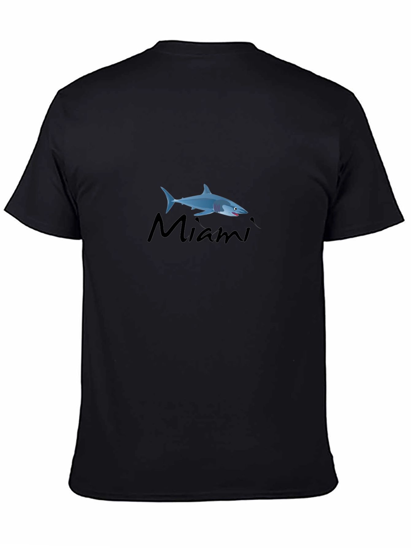 Miami Shark Graphic Tee - Cool Black T-Shirt