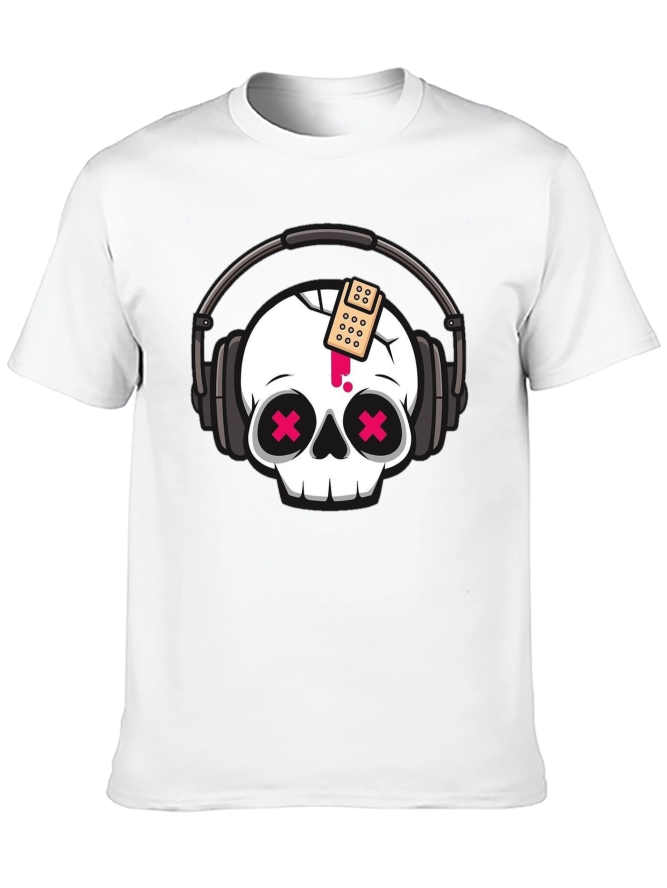 Skull Headphones T-Shirt - Cool Graphic Tee