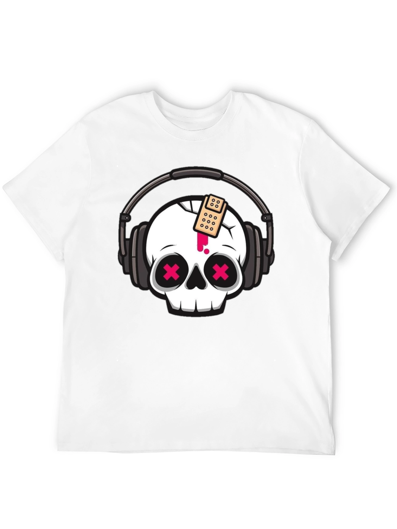 Skull Headphones T-Shirt - Cool Graphic Tee