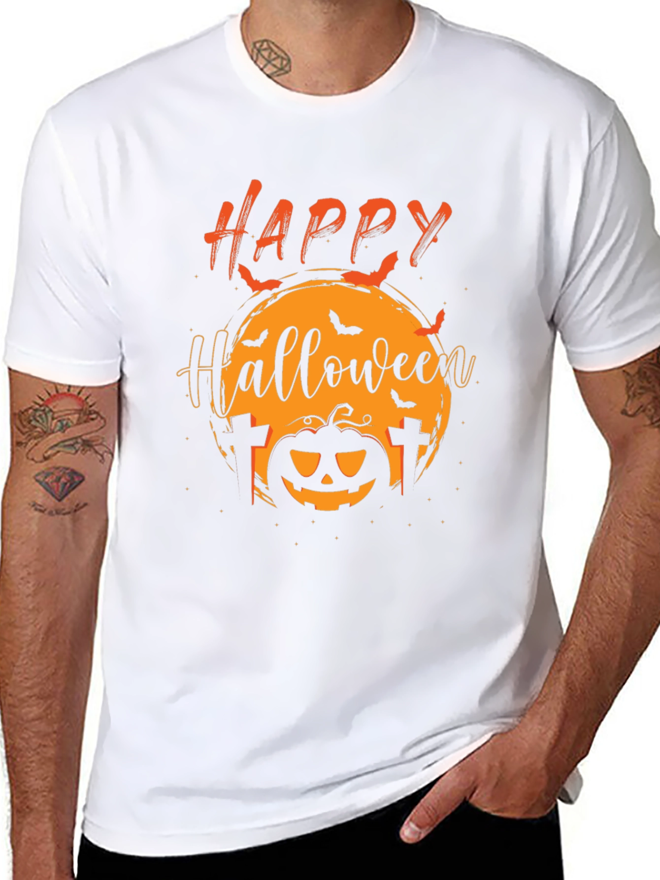 Happy Halloween Graphic Tee - Spooky Season Shirt