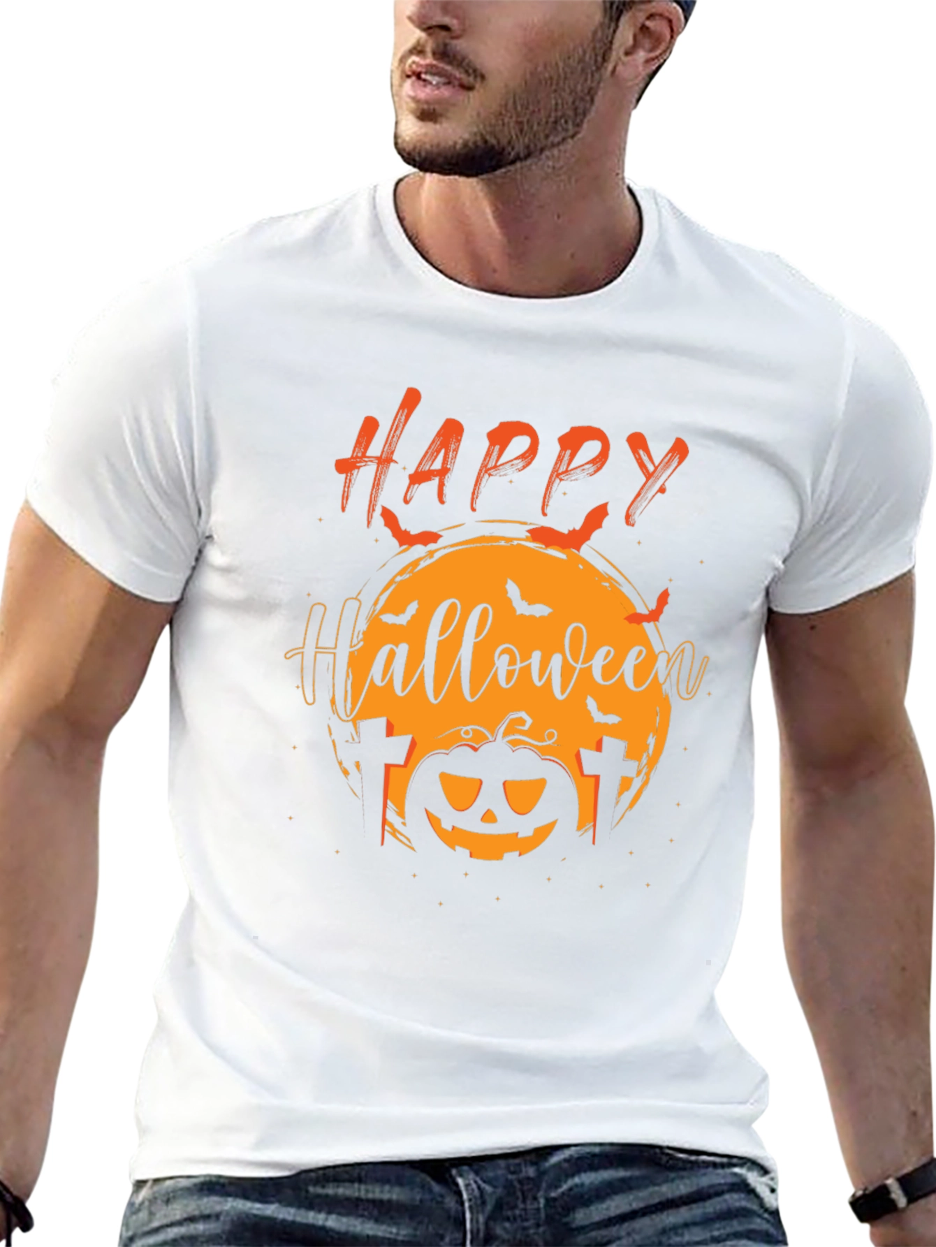 Happy Halloween Graphic Tee - Spooky Season Shirt