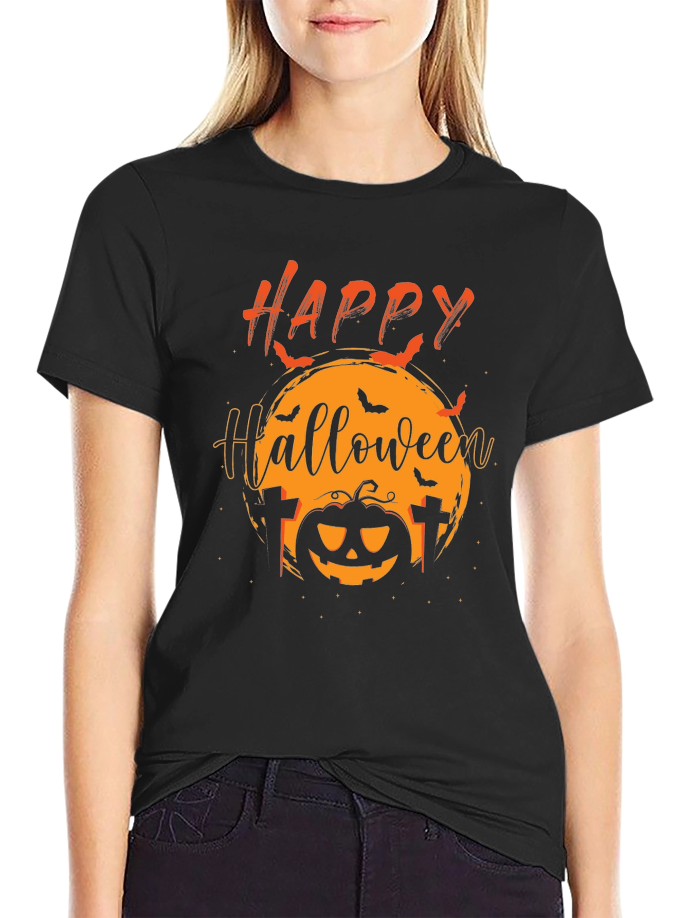 Happy Halloween Graphic Tee - Spooky Season Shirt