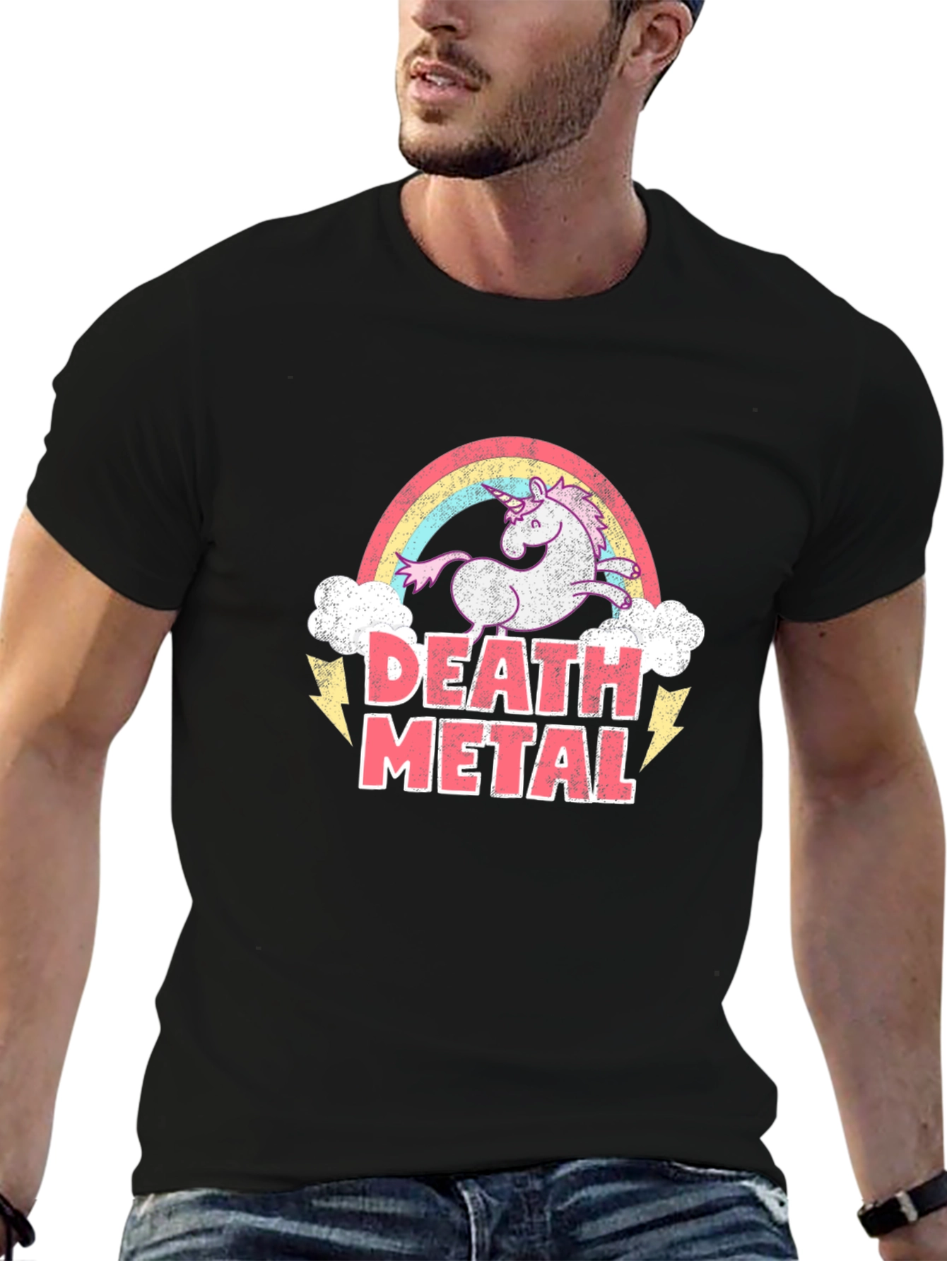Death Metal Unicorn T-Shirt Black