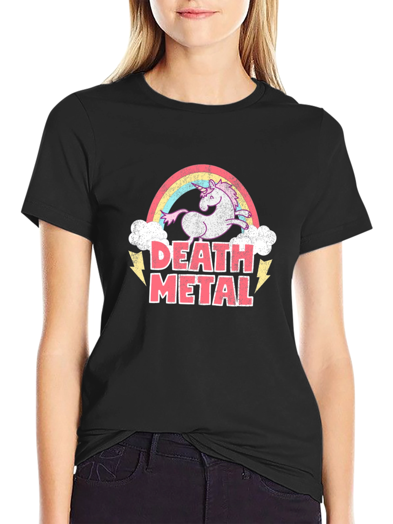 Death Metal Unicorn T-Shirt Black