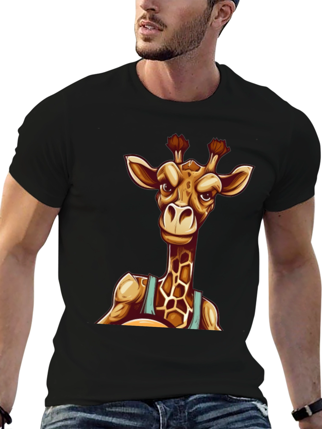 Giraffe Athlete Graphic T-Shirt