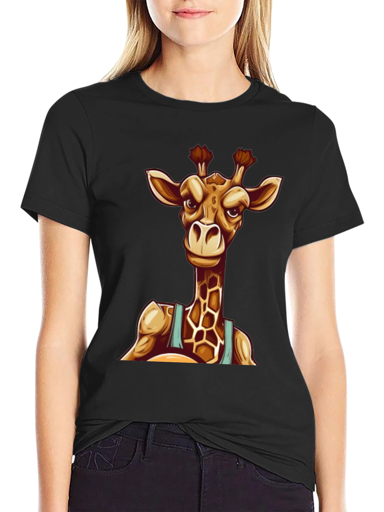 Giraffe Athlete Graphic T-Shirt