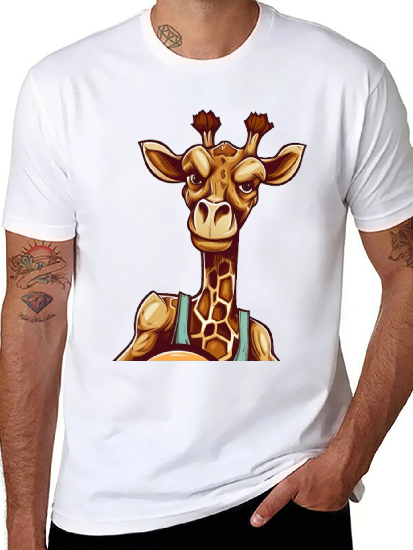 Giraffe Athlete Graphic T-Shirt