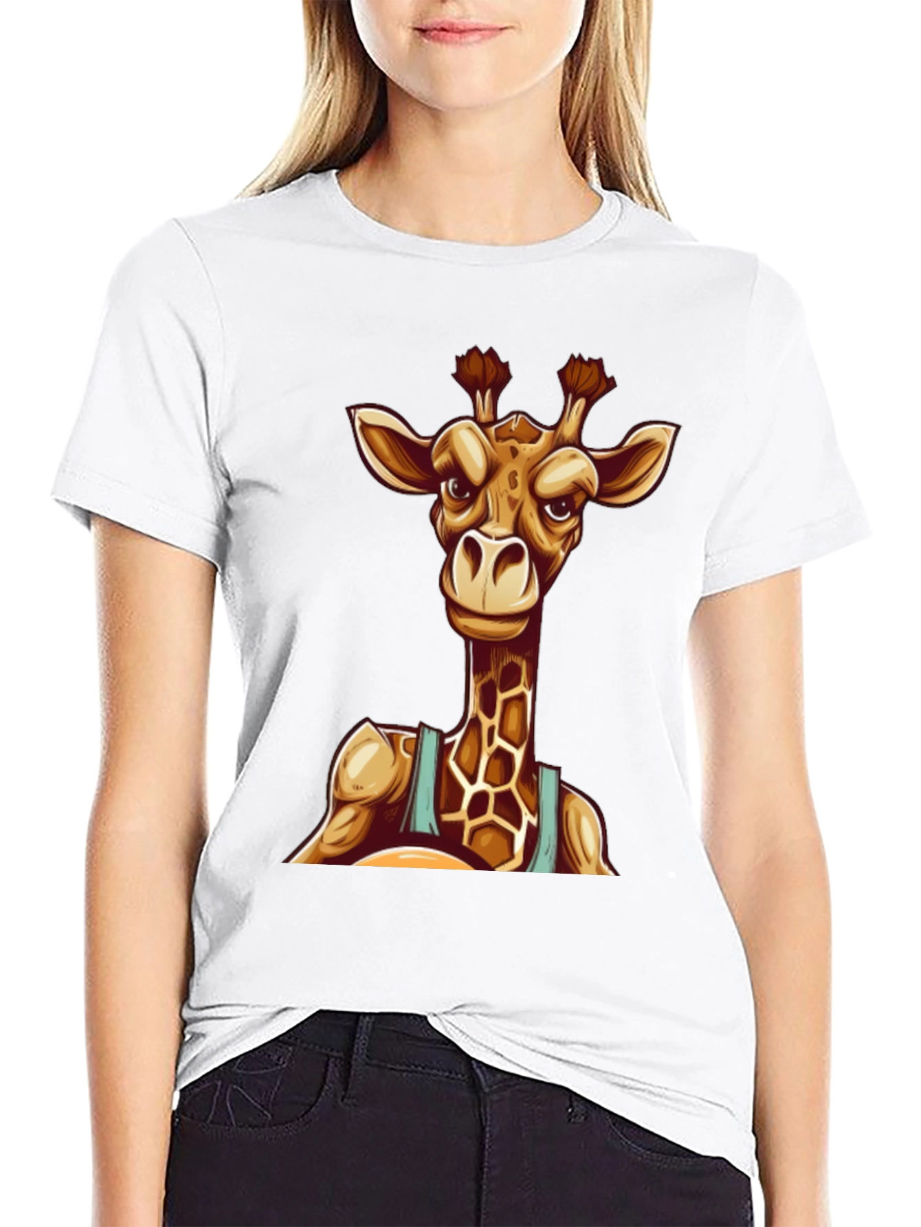 Giraffe Athlete Graphic T-Shirt