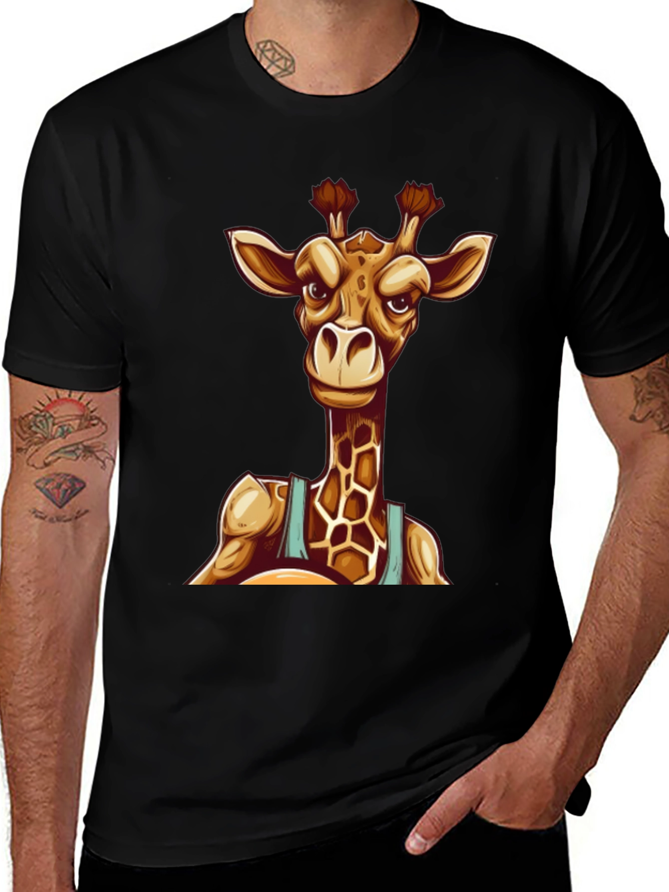 Giraffe Athlete Graphic T-Shirt
