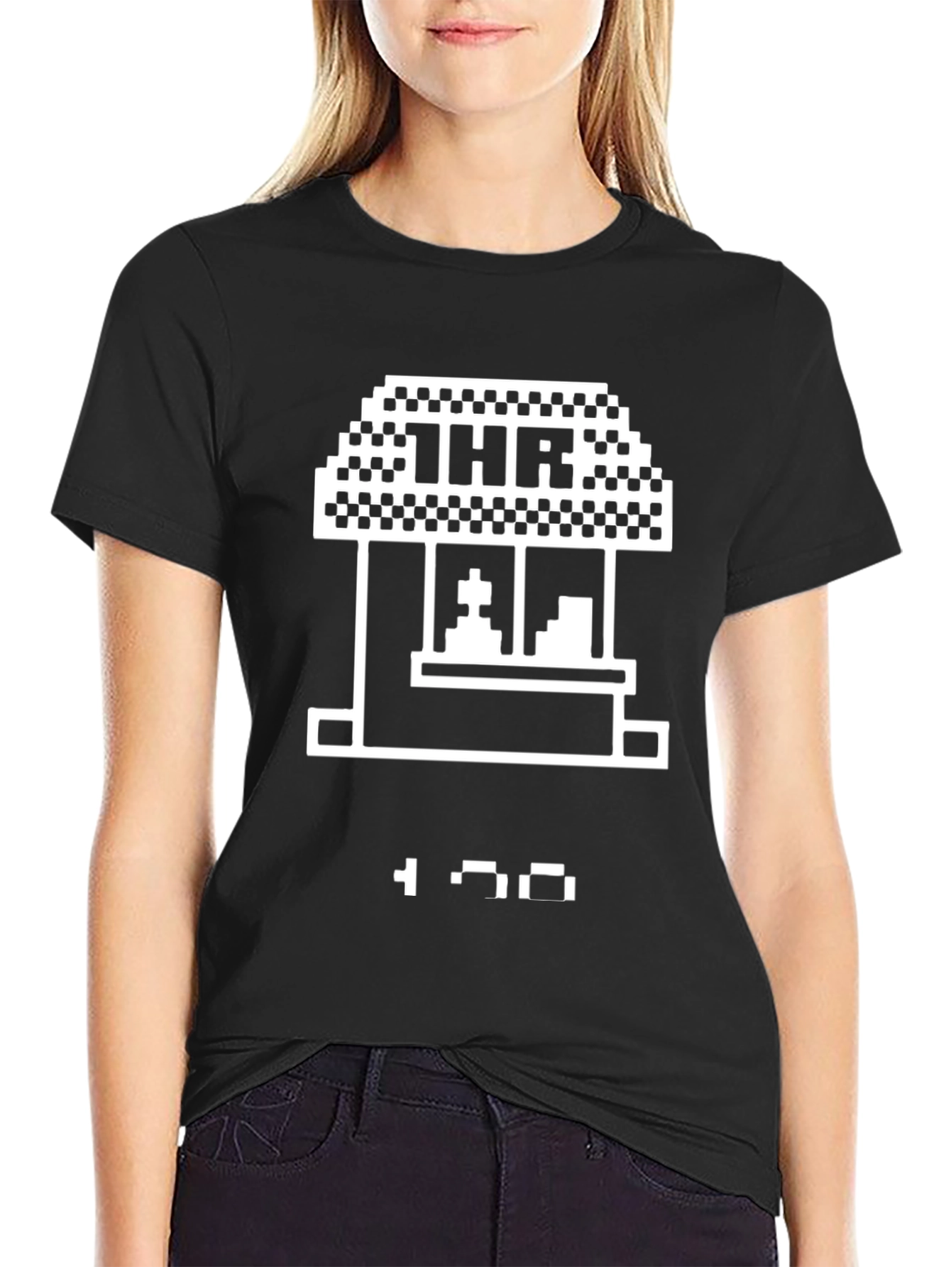 1HR Retro Game Stand T-Shirt - Black