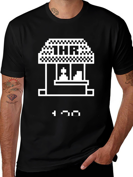 1HR Retro Game Stand T-Shirt - Black