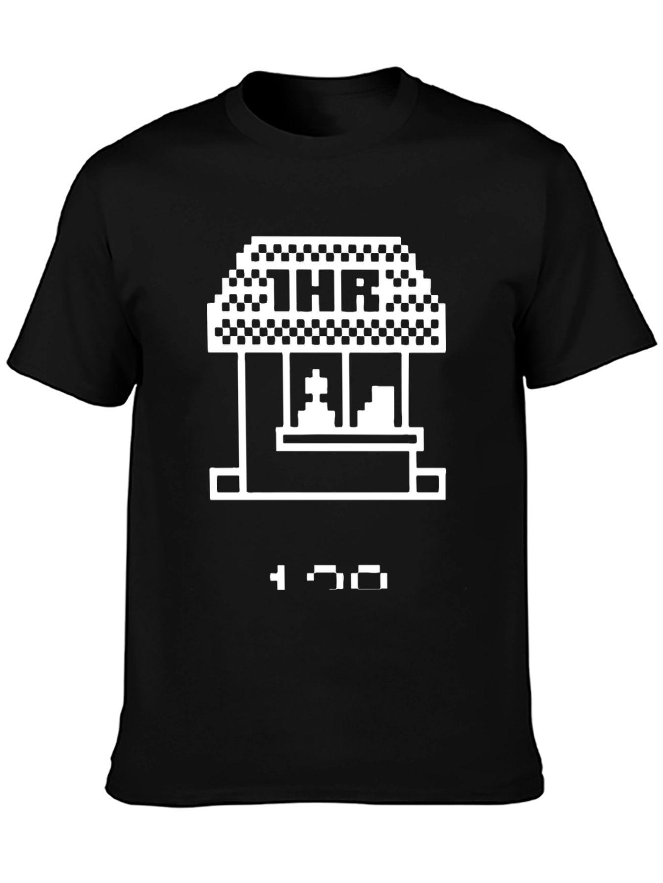 1HR Retro Game Stand T-Shirt - Black