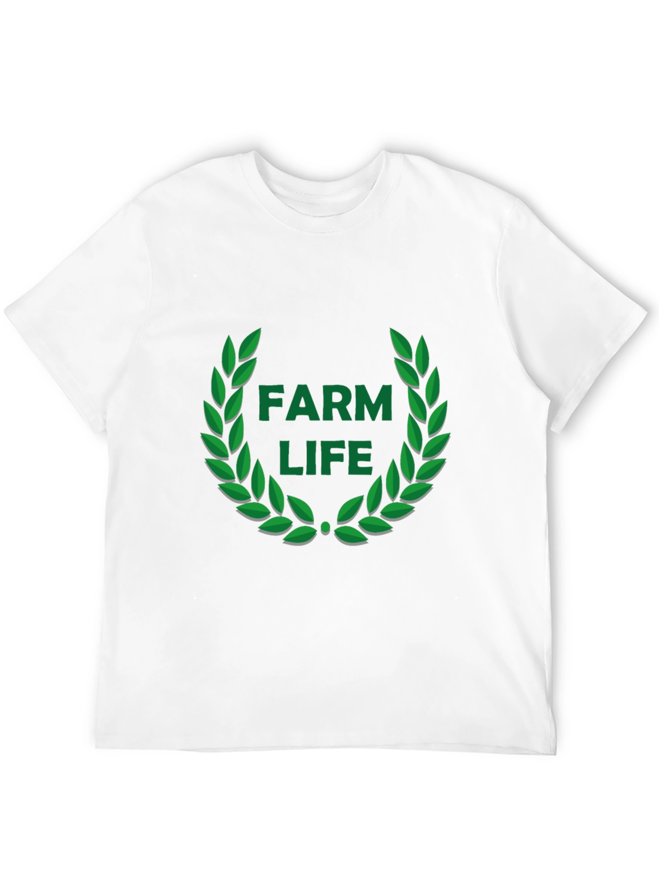 Farm Life Wreath Graphic Tee - Black Casual T-Shirt