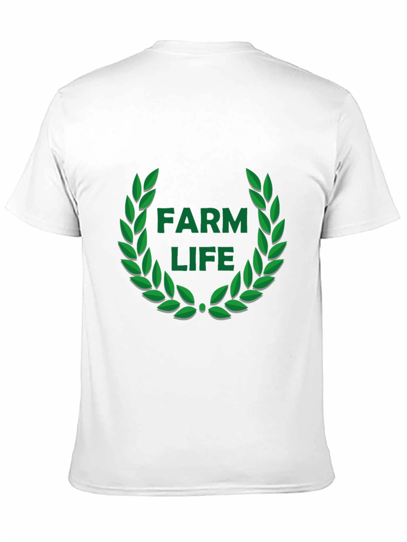 Farm Life Wreath Graphic Tee - Black Casual T-Shirt