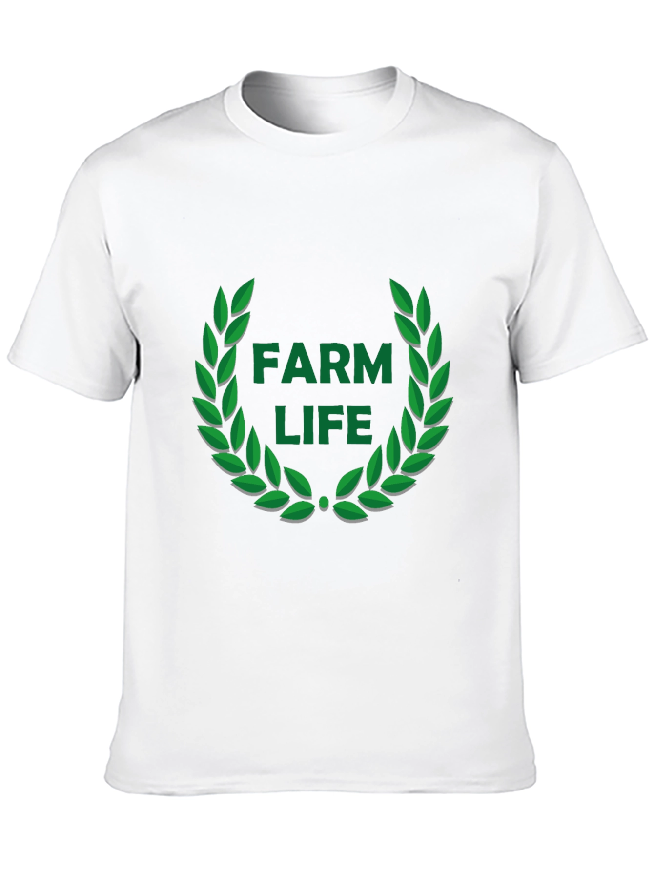 Farm Life Wreath Graphic Tee - Black Casual T-Shirt