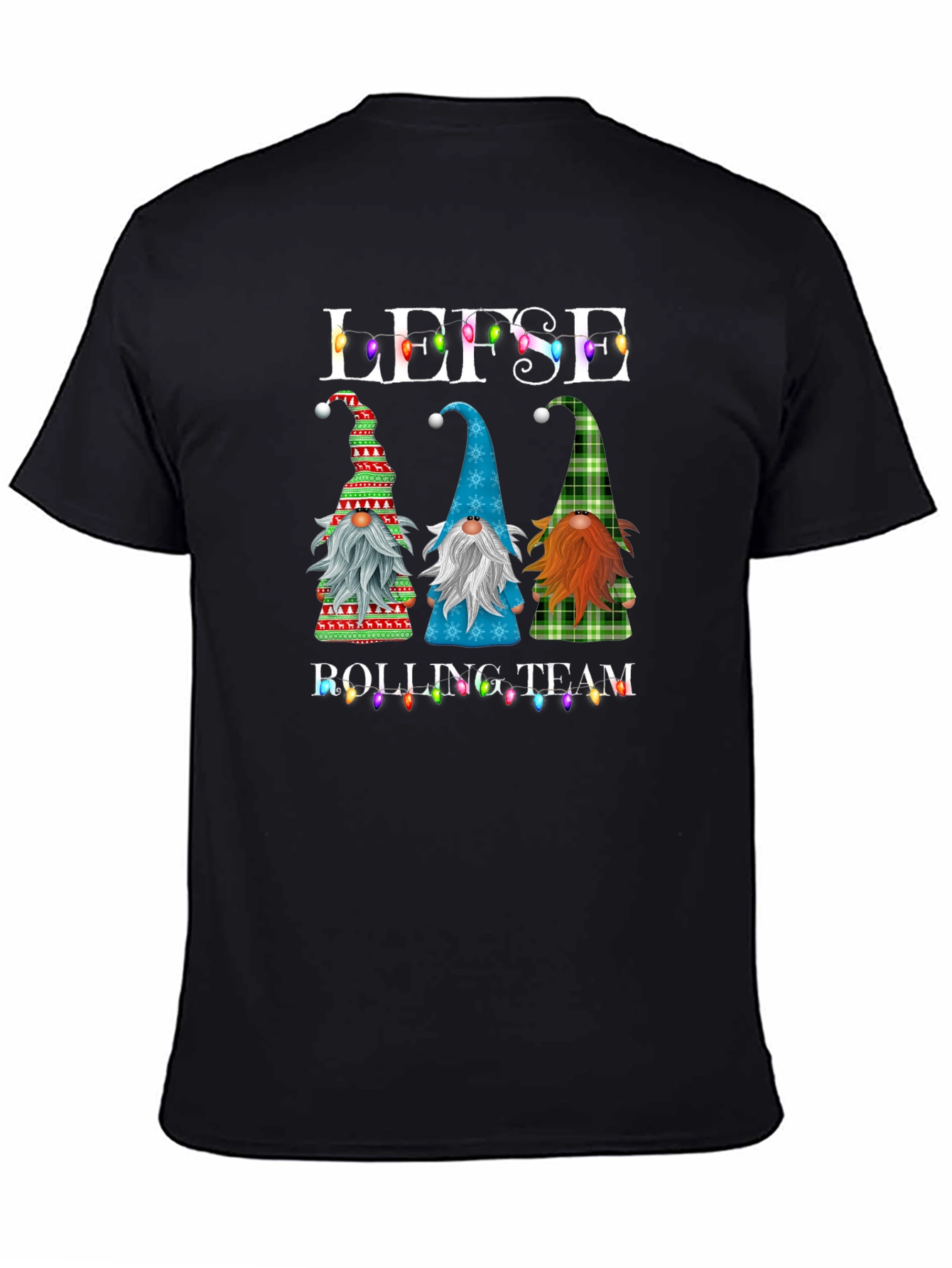 Lefse Rolling Team Gnome Christmas T-Shirt