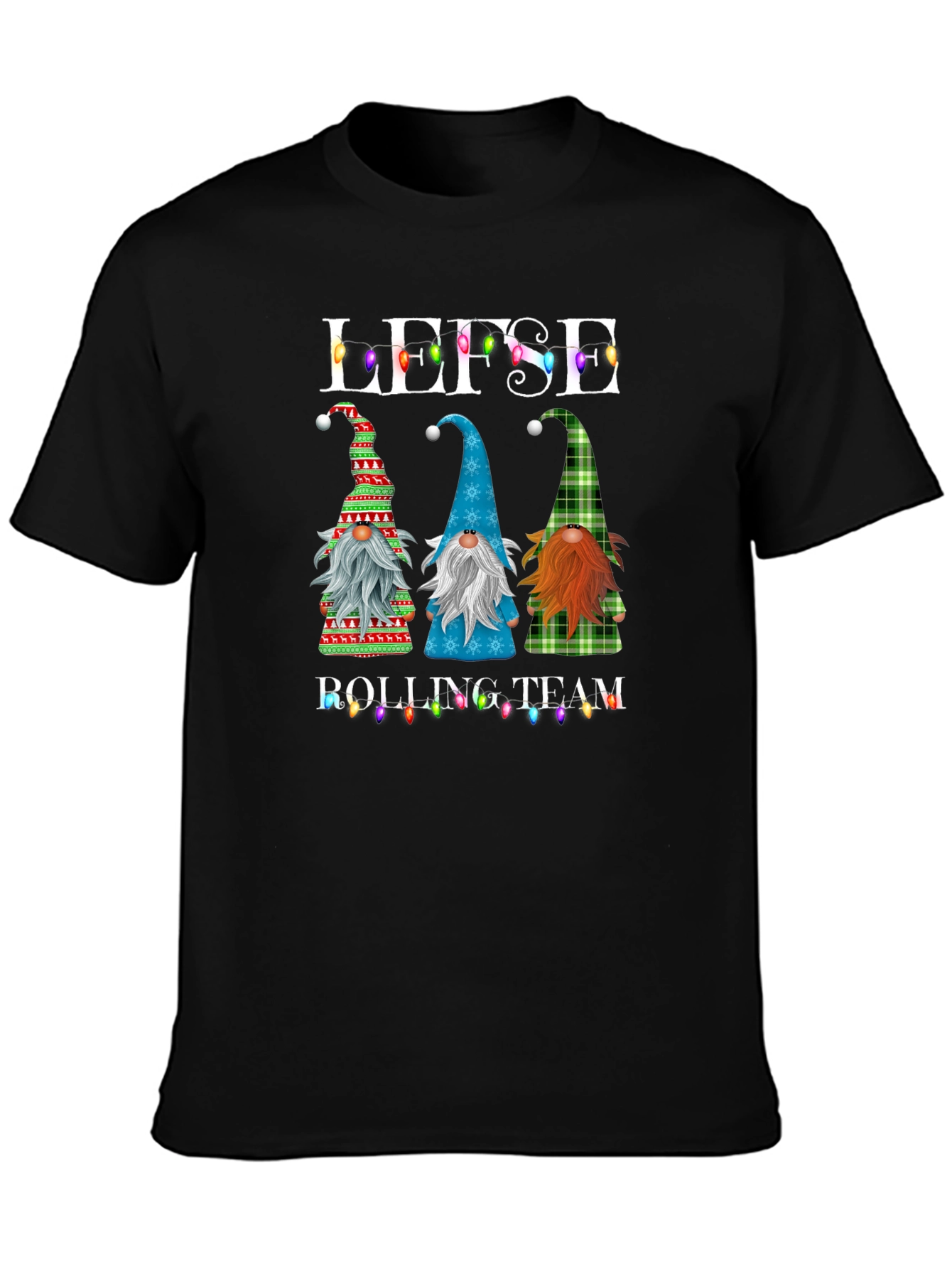 Lefse Rolling Team Gnome Christmas T-Shirt