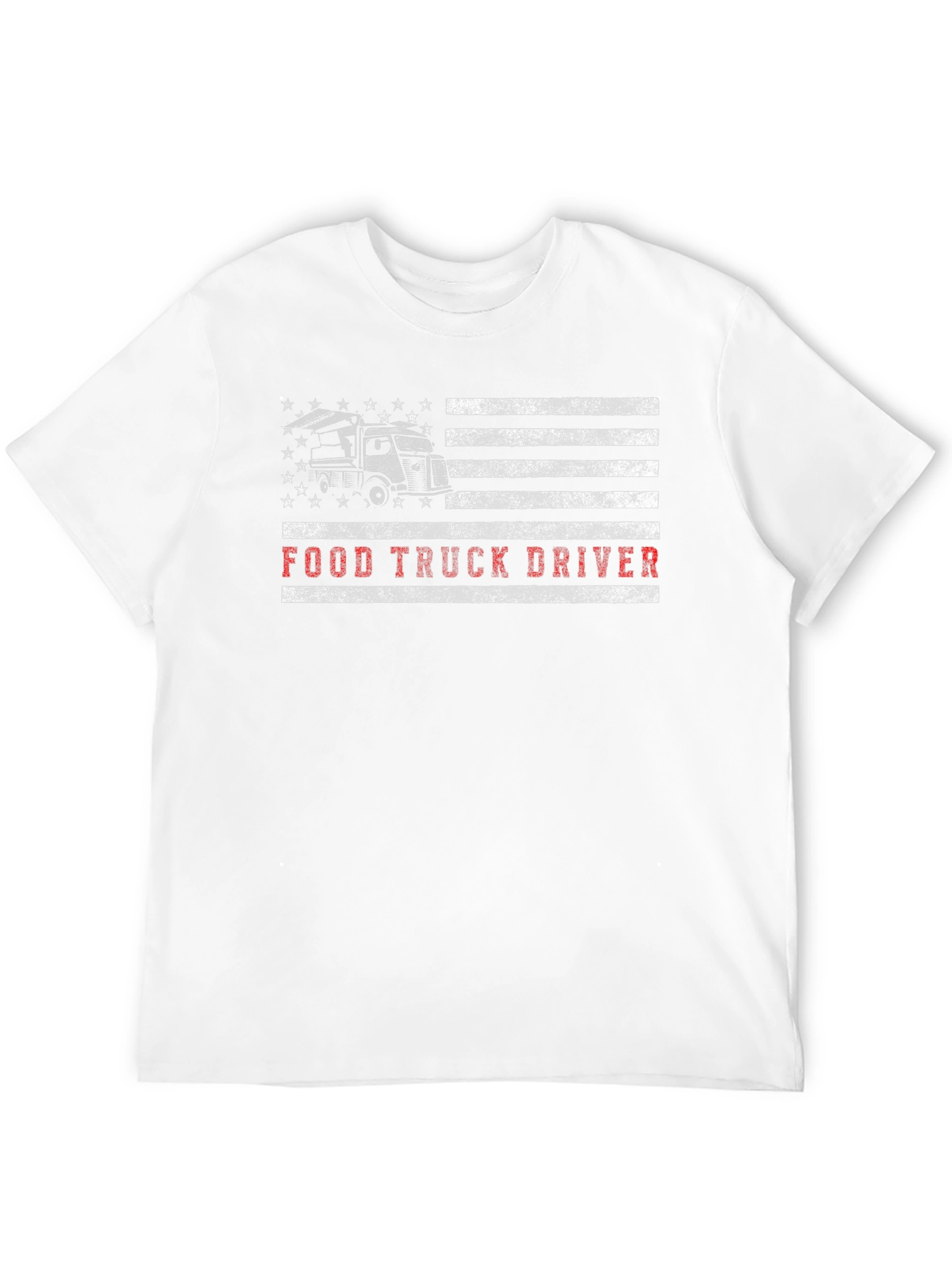 Food Truck Driver American Flag Graphic T-Shirt