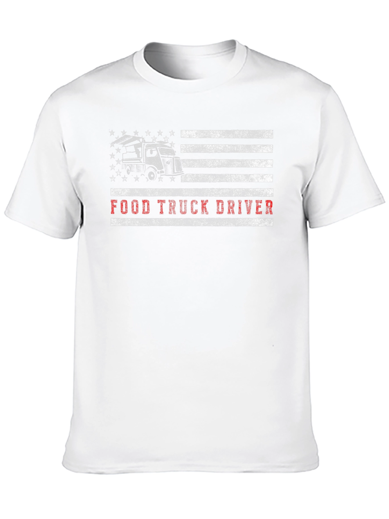Food Truck Driver American Flag Graphic T-Shirt