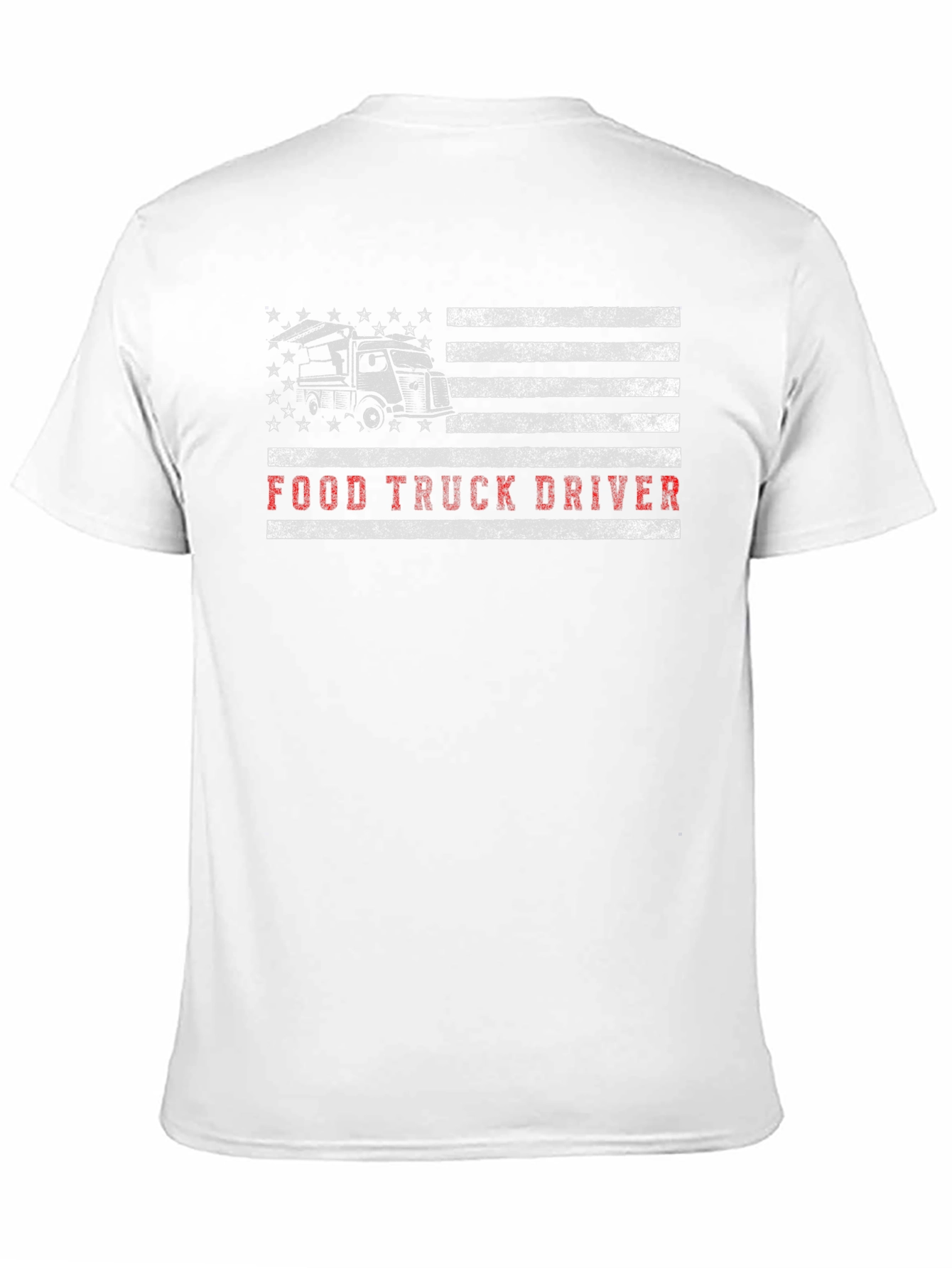 Food Truck Driver American Flag Graphic T-Shirt