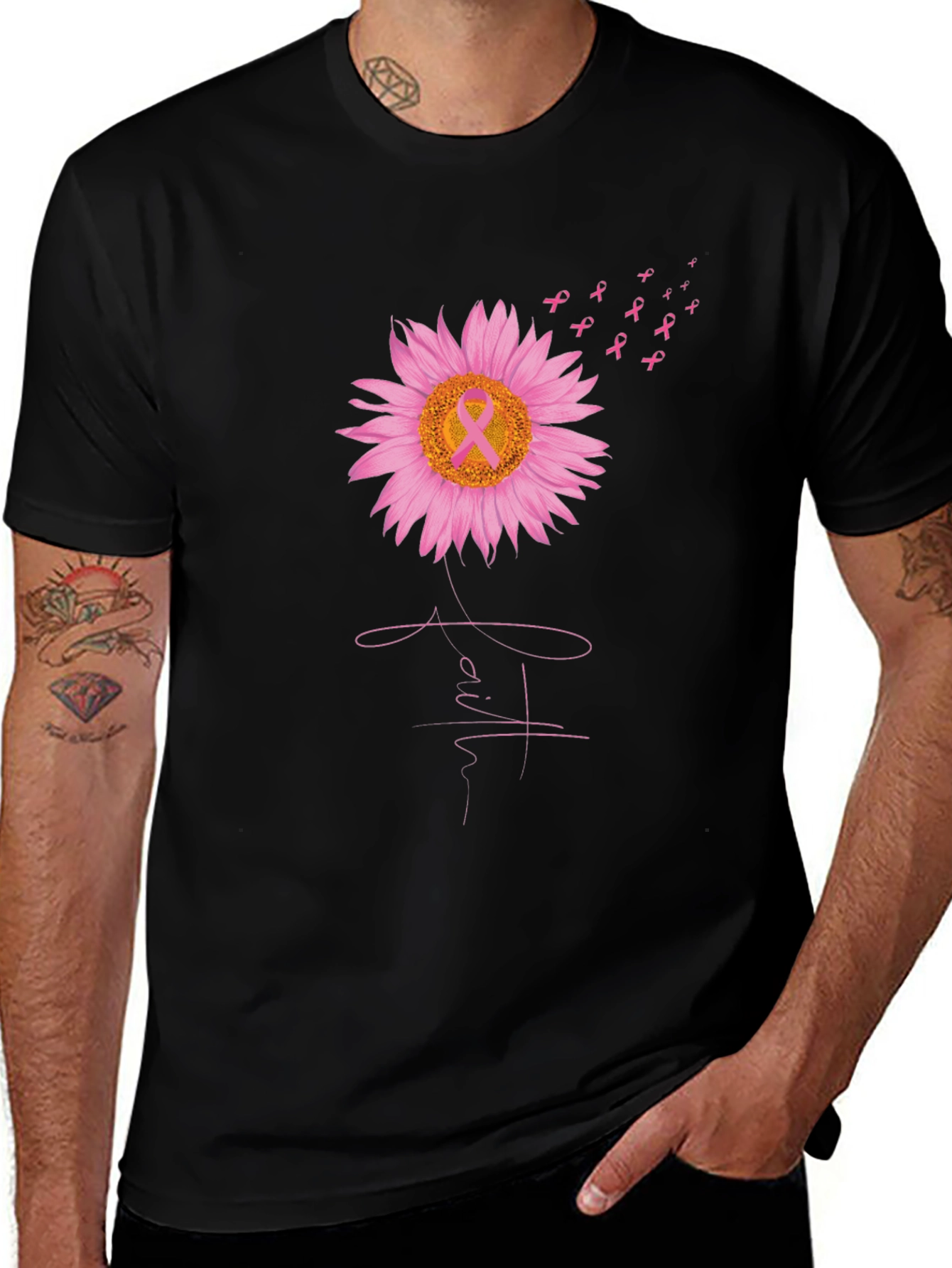 Breast Cancer Awareness Sunflower T-Shirt