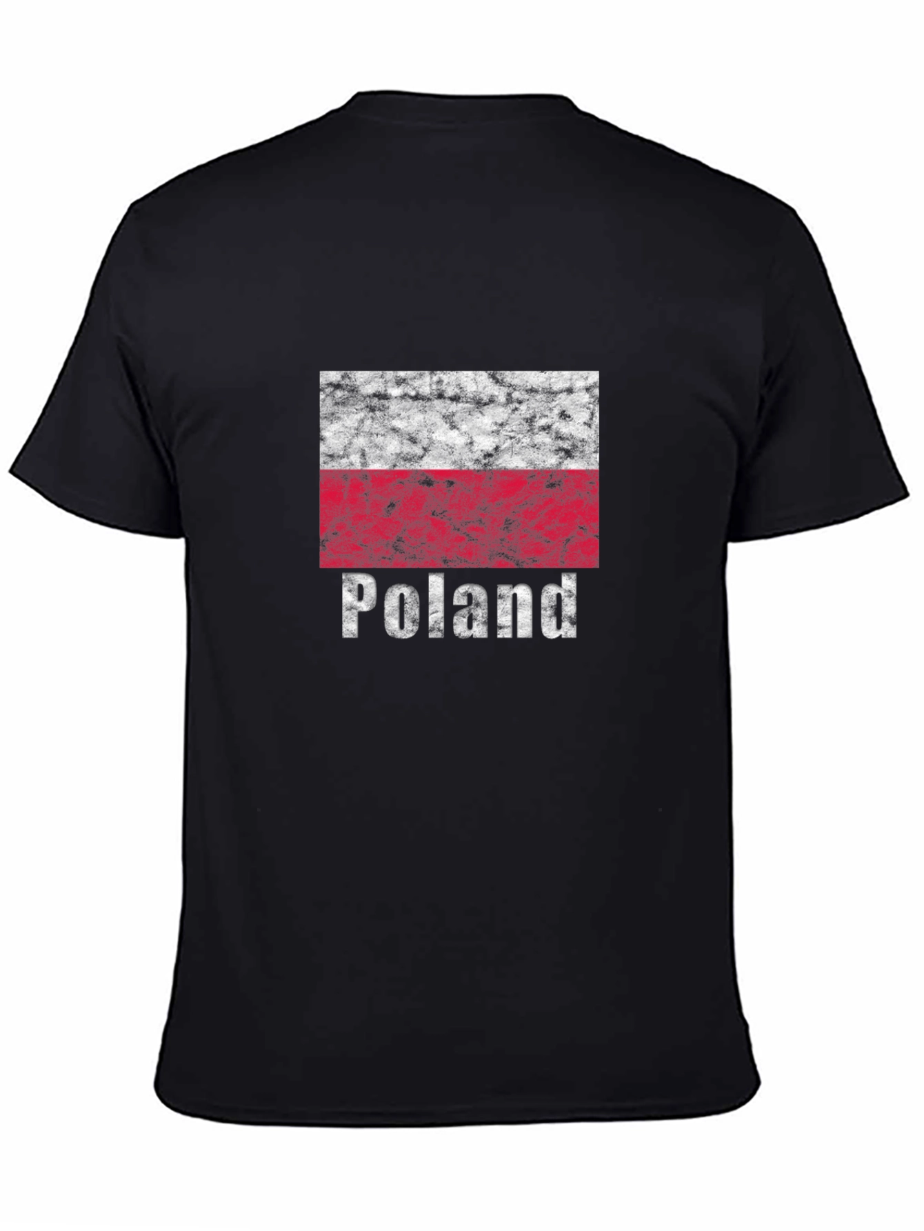 Poland Flag T-Shirt - Distressed Look