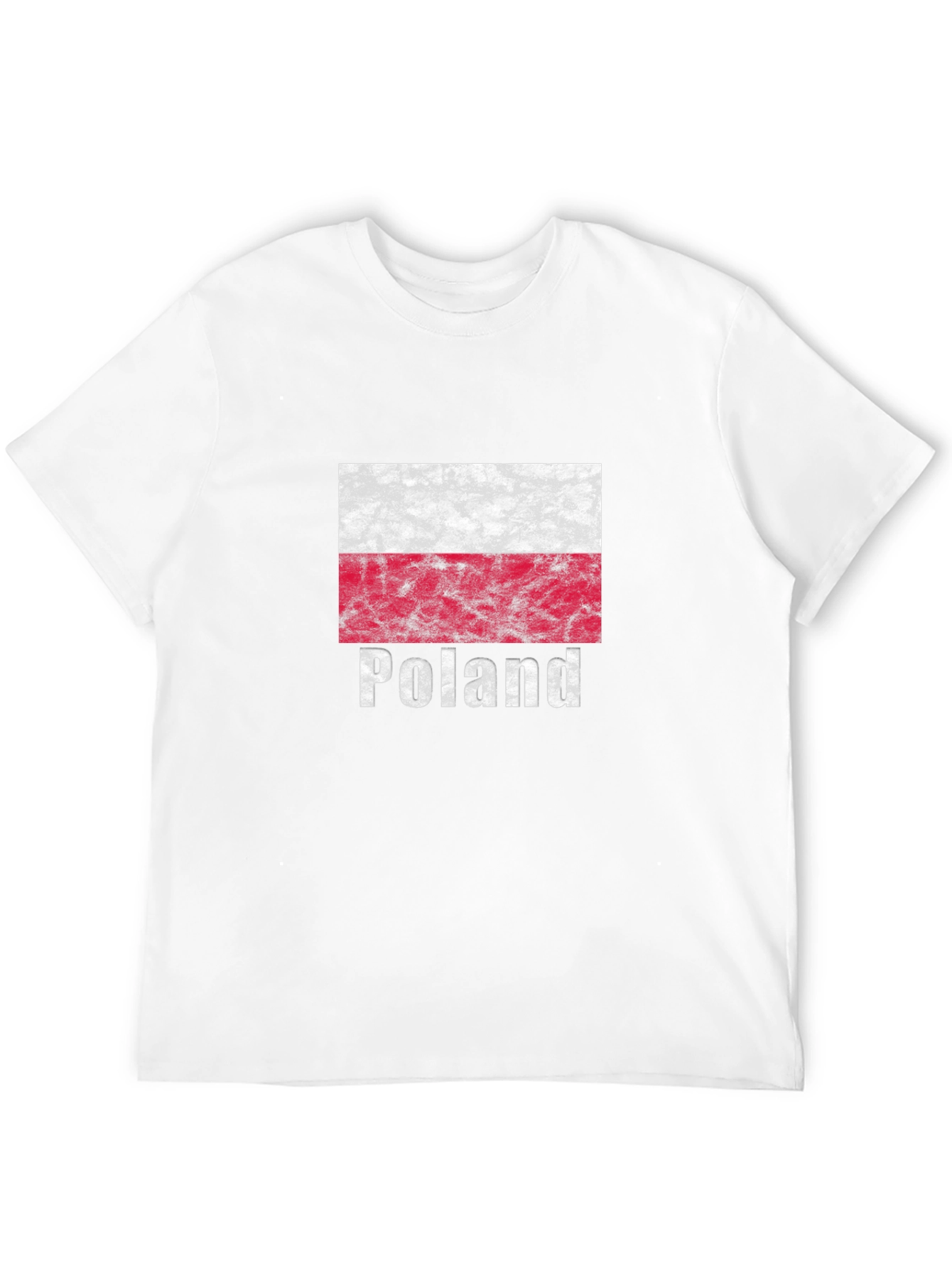 Poland Flag T-Shirt - Distressed Look