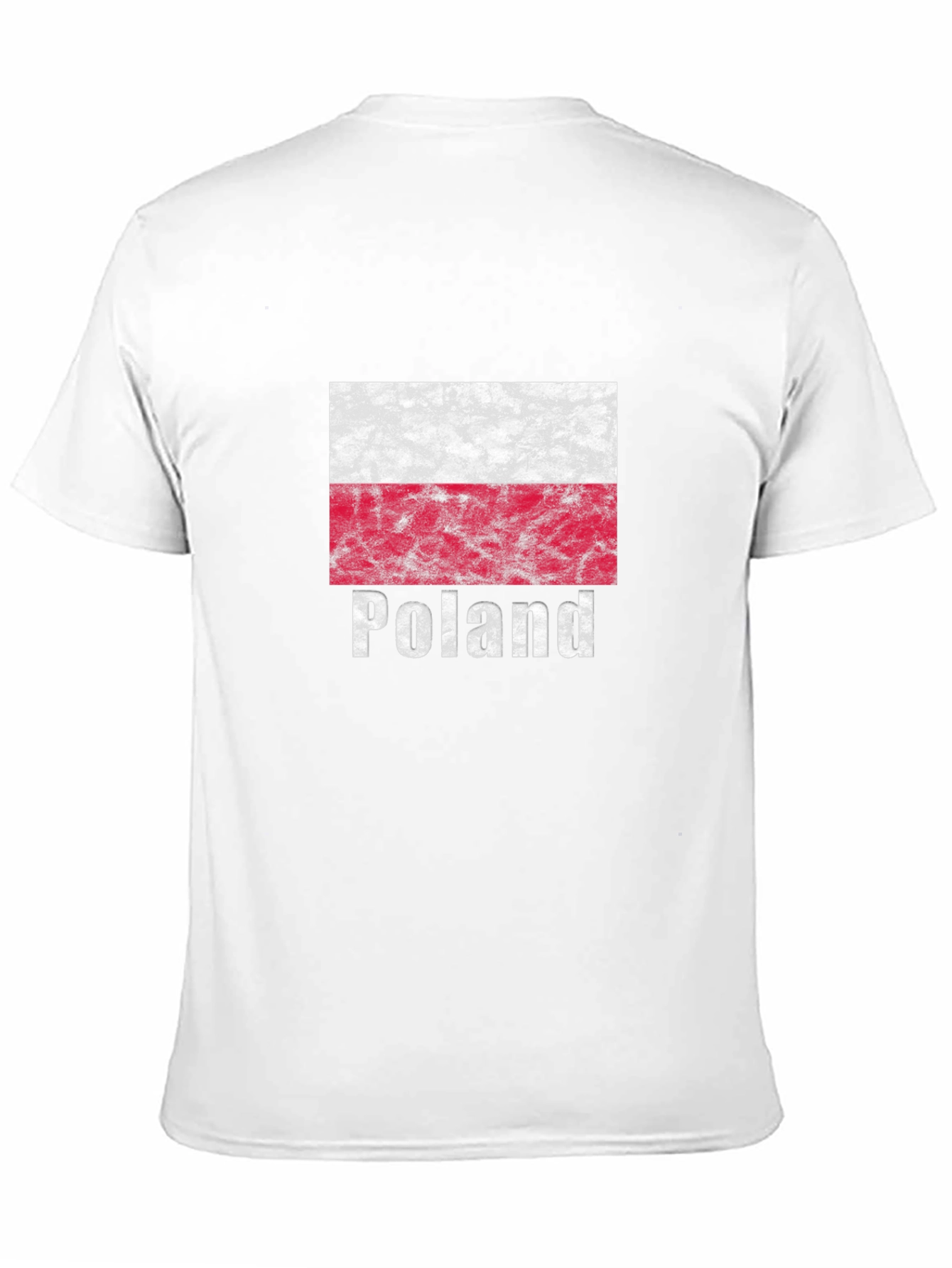 Poland Flag T-Shirt - Distressed Look