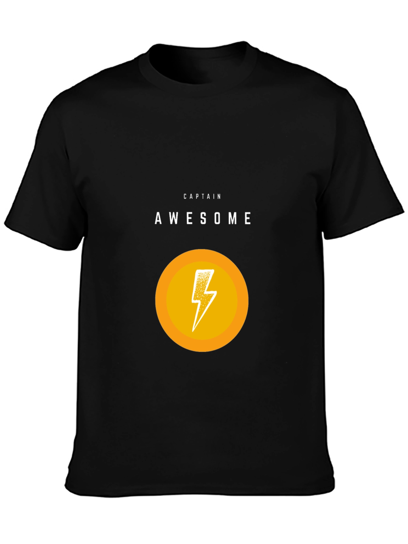 Captain Awesome Graphic T-Shirt - Black Cotton Blend
