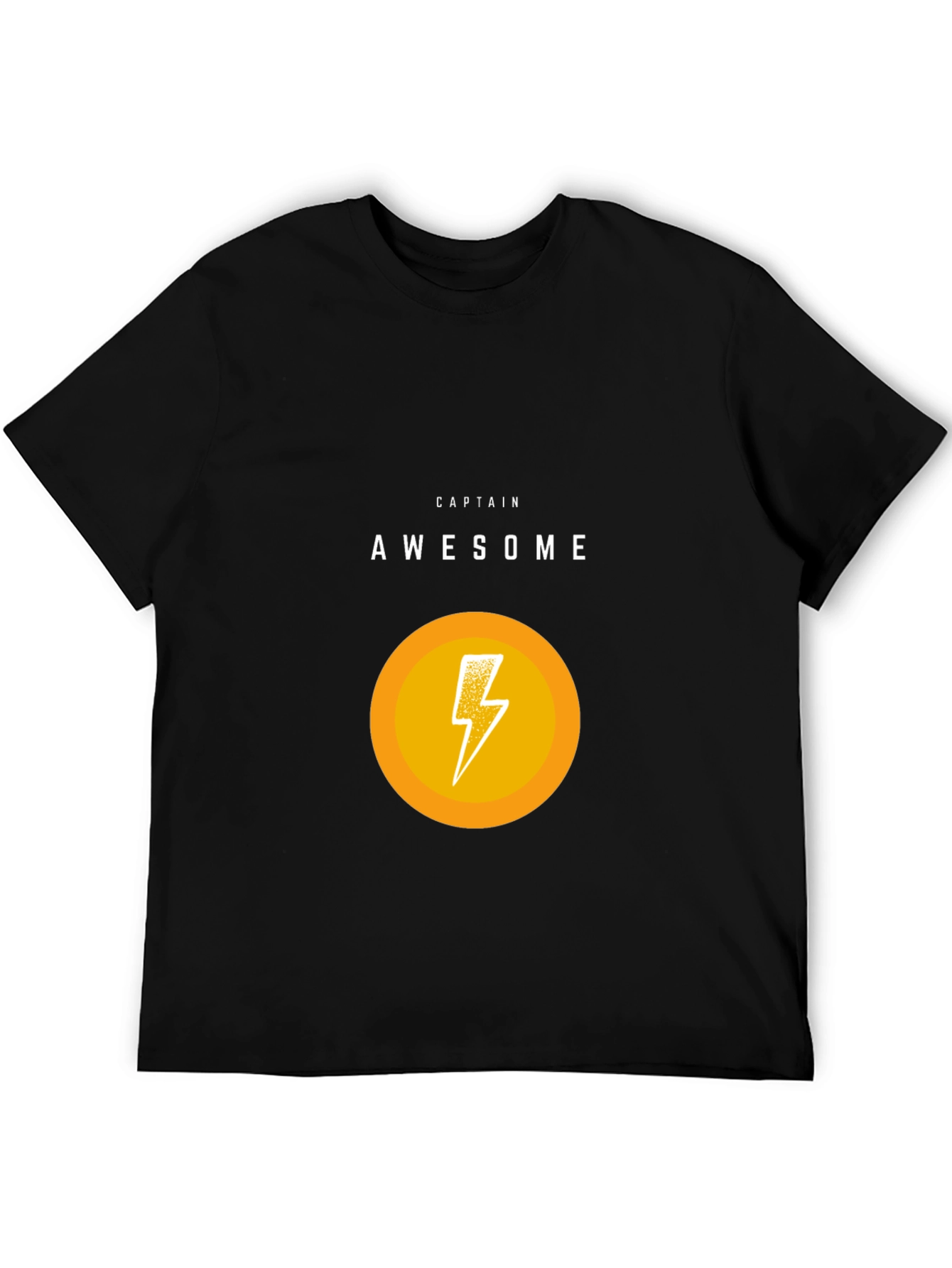 Captain Awesome Graphic T-Shirt - Black Cotton Blend
