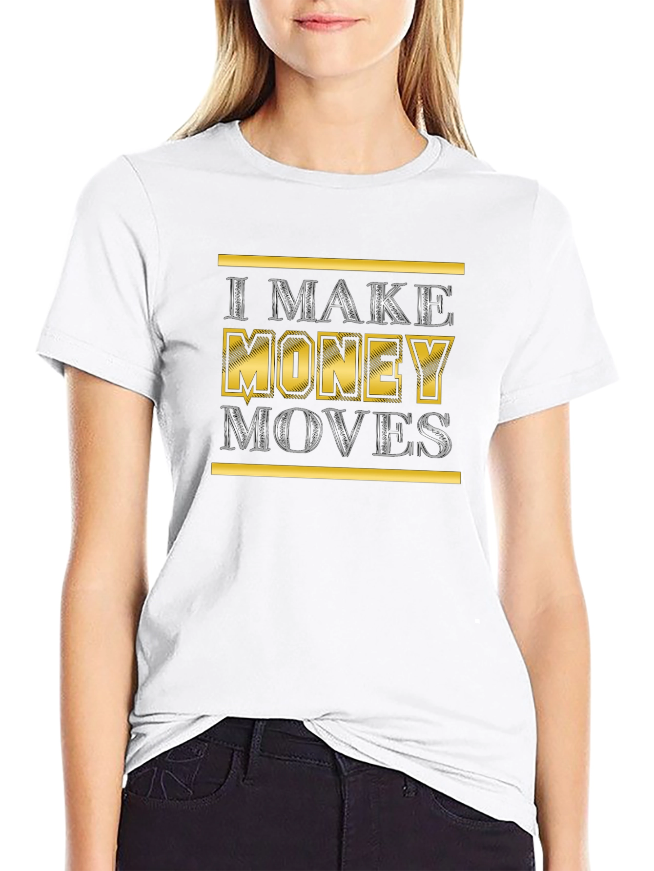 I Make Money Moves Graphic Tee - Black