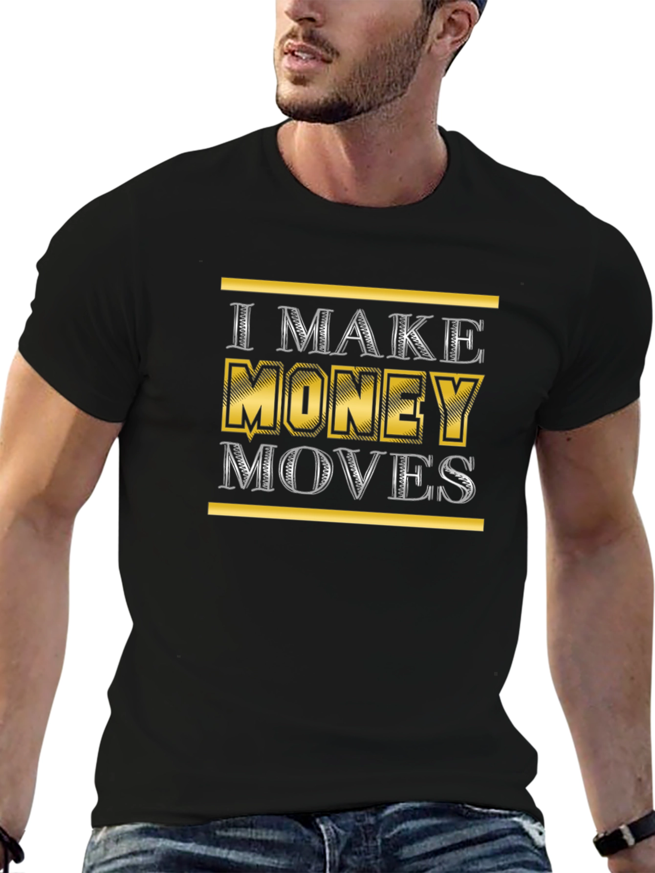 I Make Money Moves Graphic Tee - Black