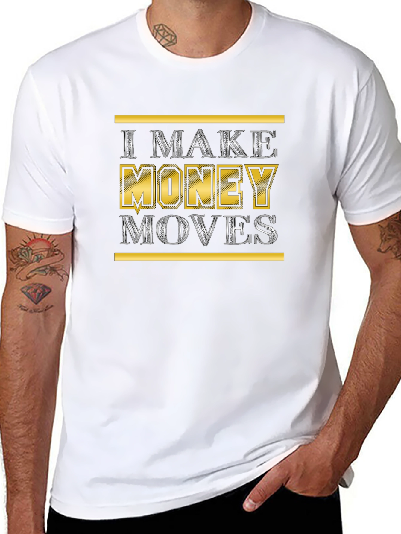 I Make Money Moves Graphic Tee - Black