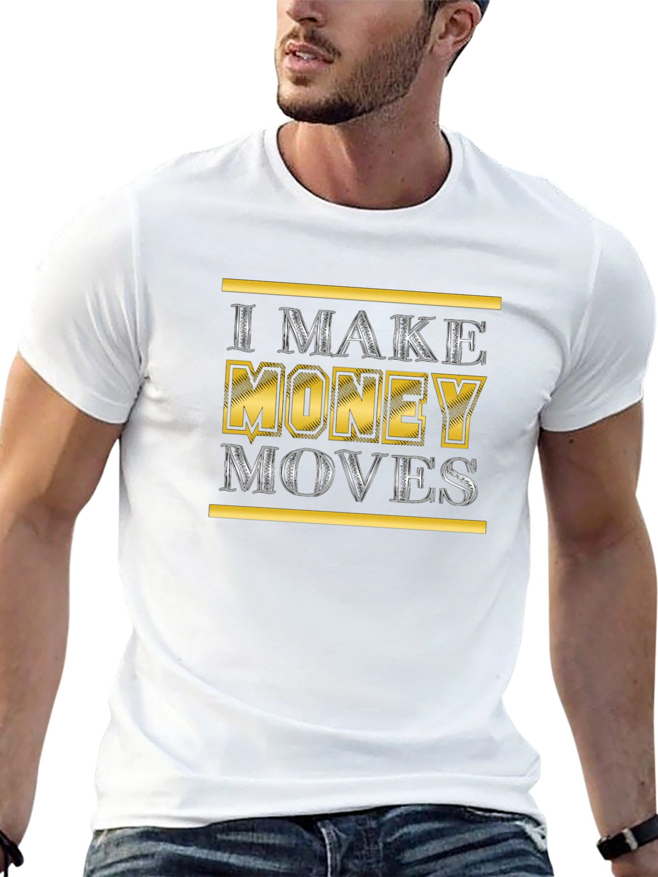 I Make Money Moves Graphic Tee - Black