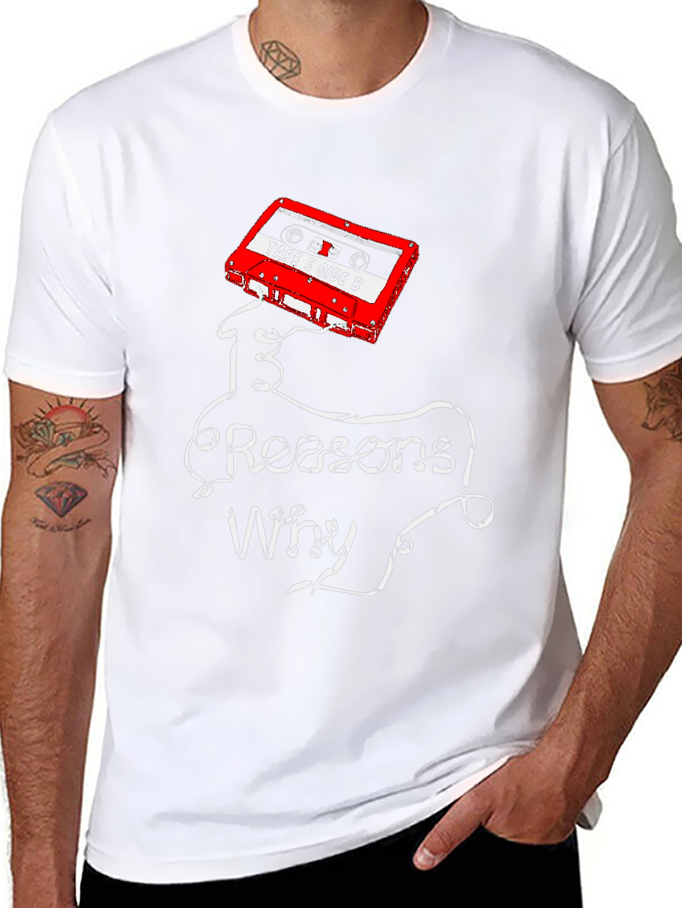 13 Reasons Why Cassette Tape Graphic T-Shirt