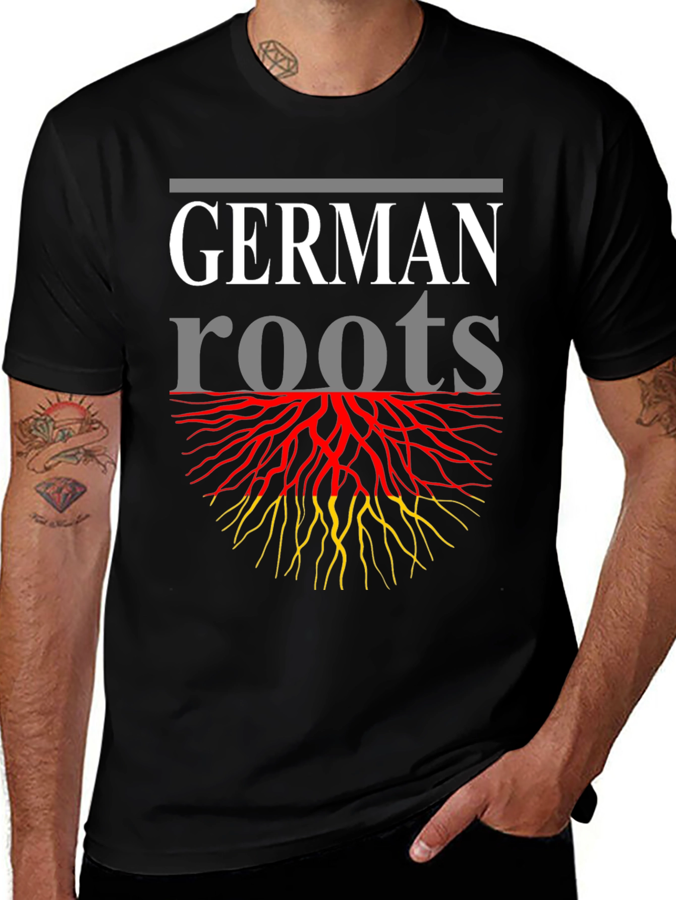 German Roots Graphic T-Shirt - Black