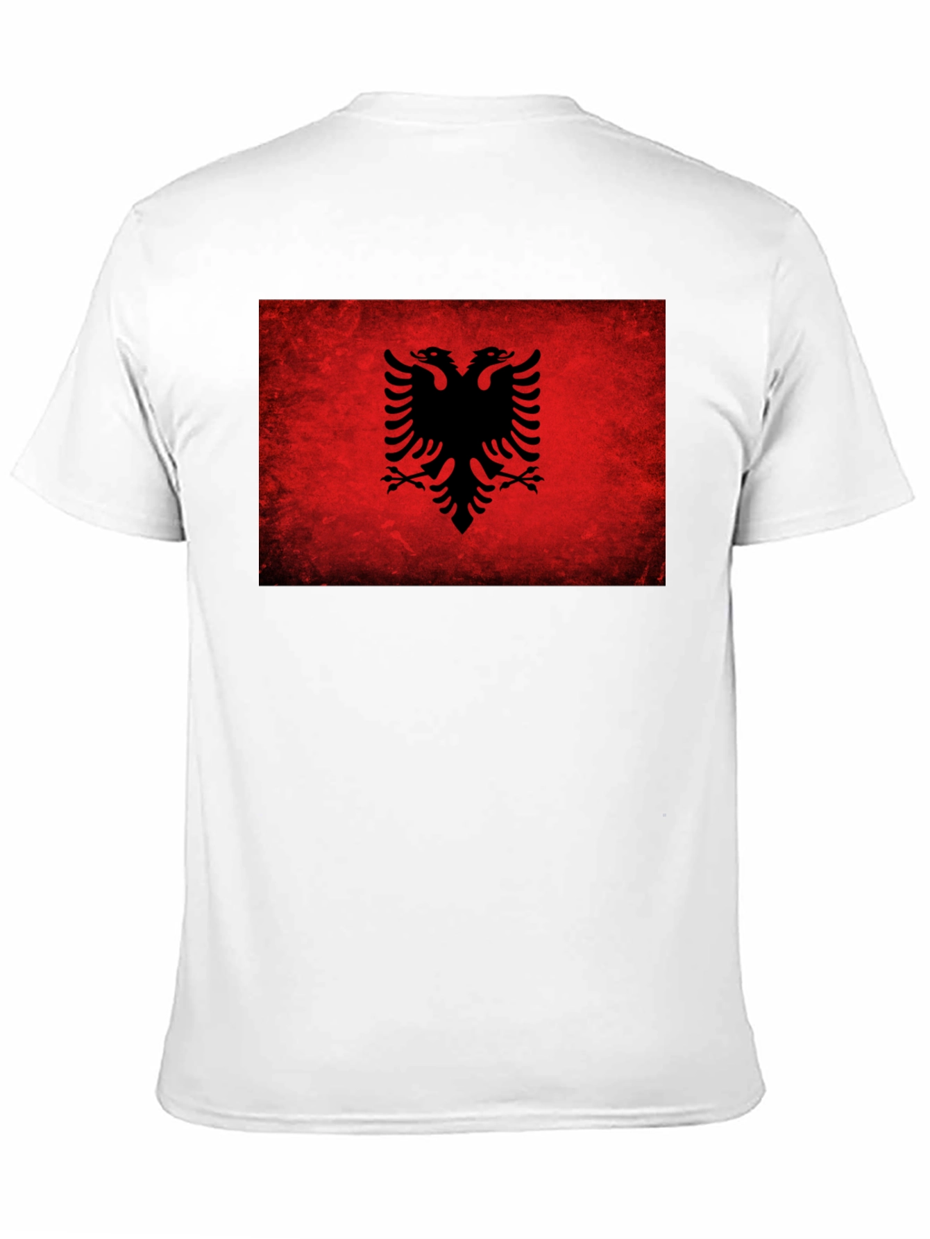 Albanian Flag Eagle Graphic T-Shirt - Black