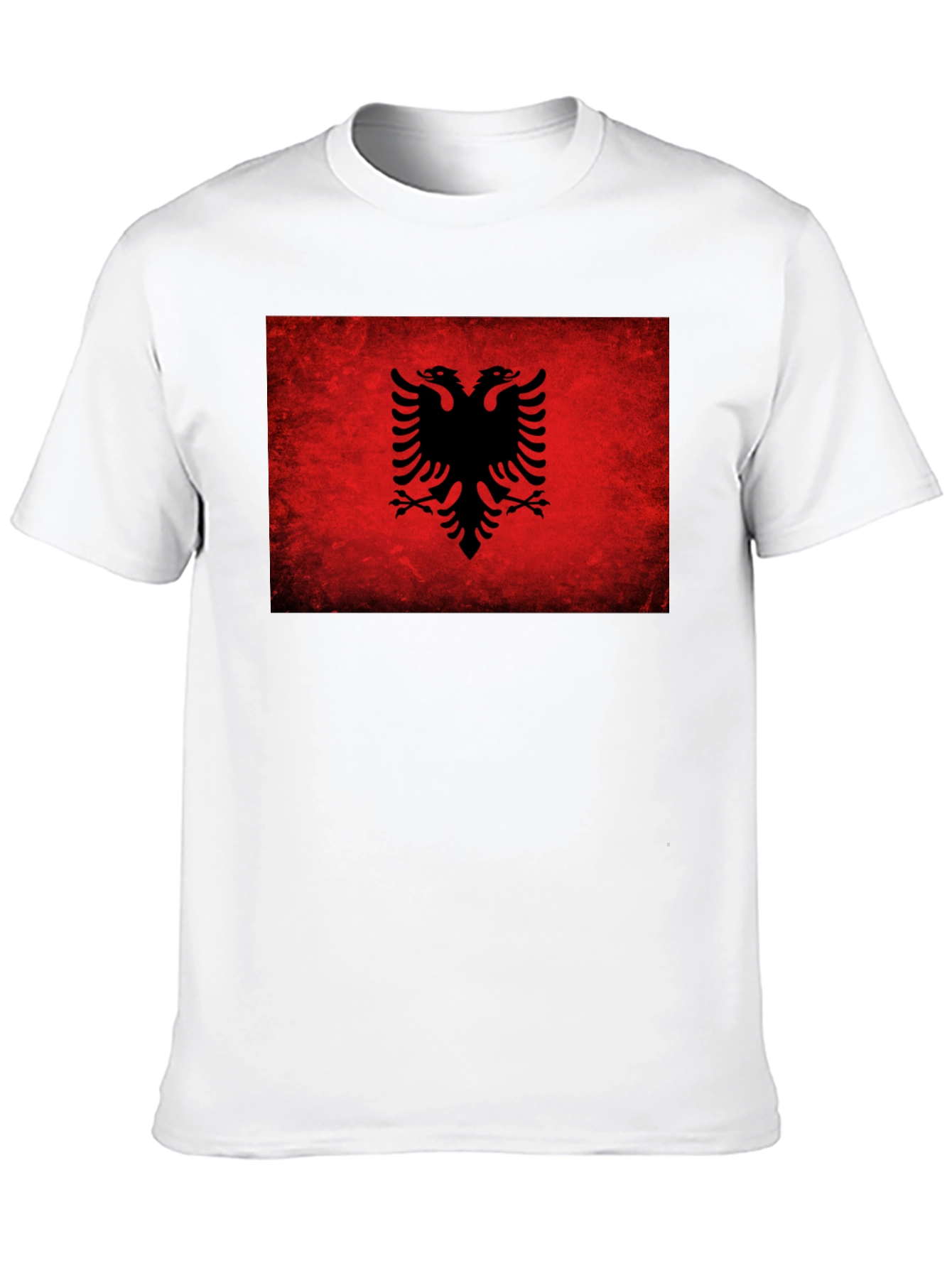 Albanian Flag Eagle Graphic T-Shirt - Black