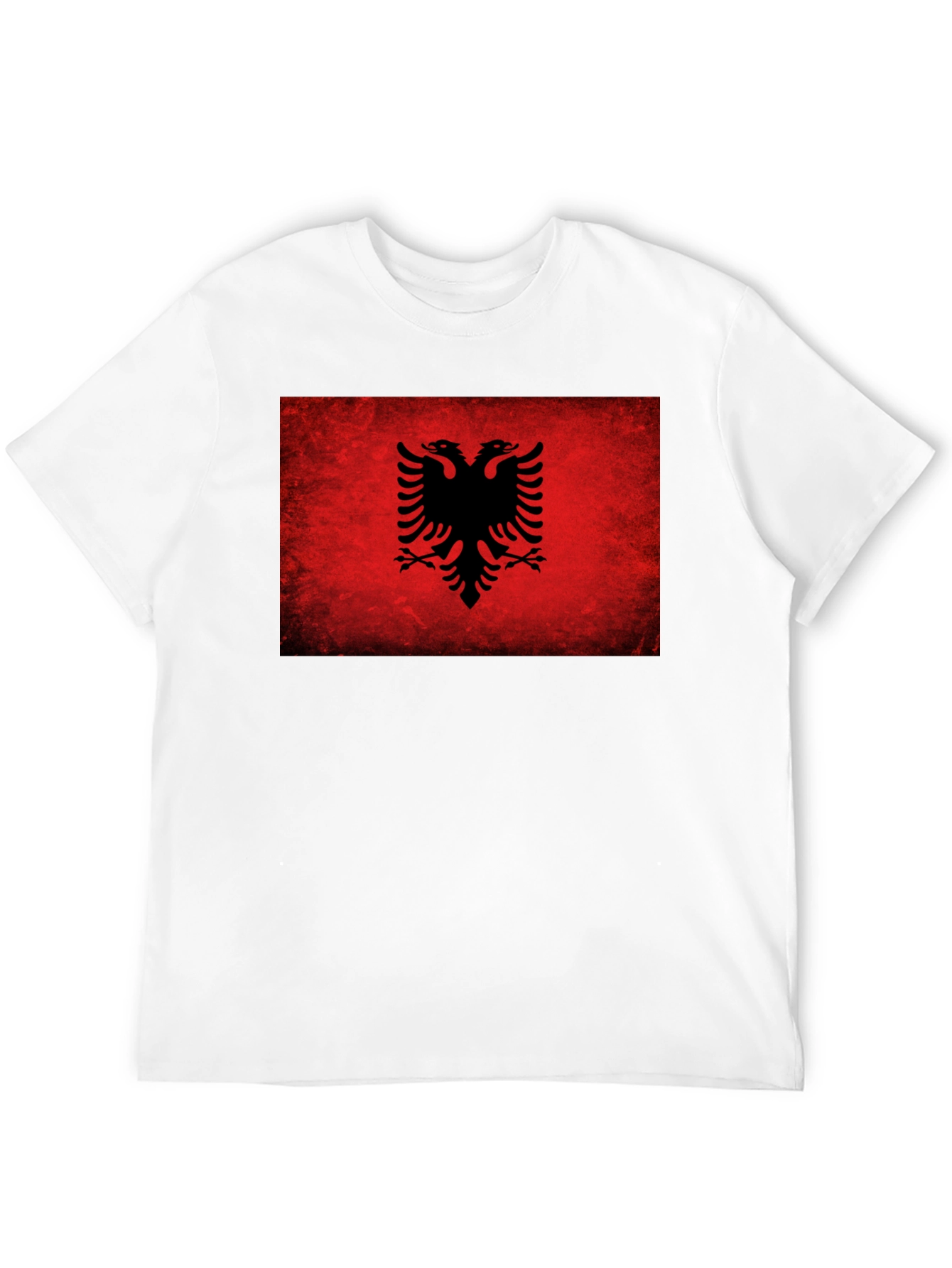 Albanian Flag Eagle Graphic T-Shirt - Black