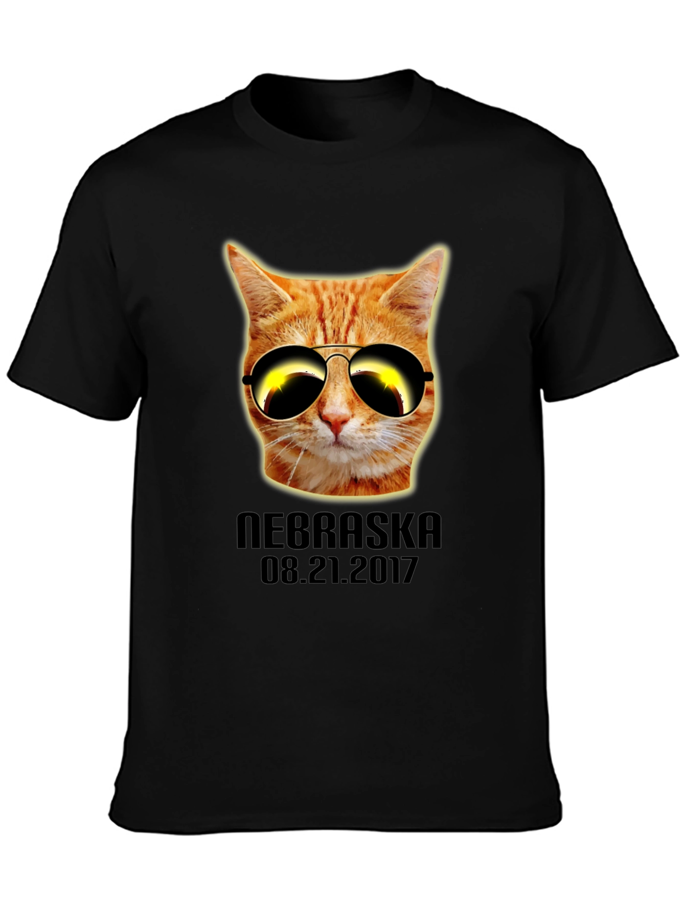 Cool Cat Eclipse T-Shirt - Nebraska 2017